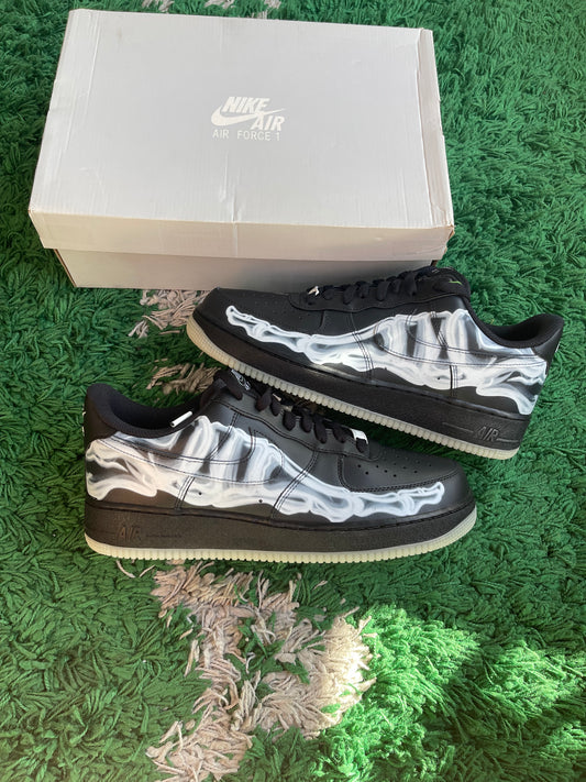 Nike Air Force 1 Low “Black Skeleton Halloween”