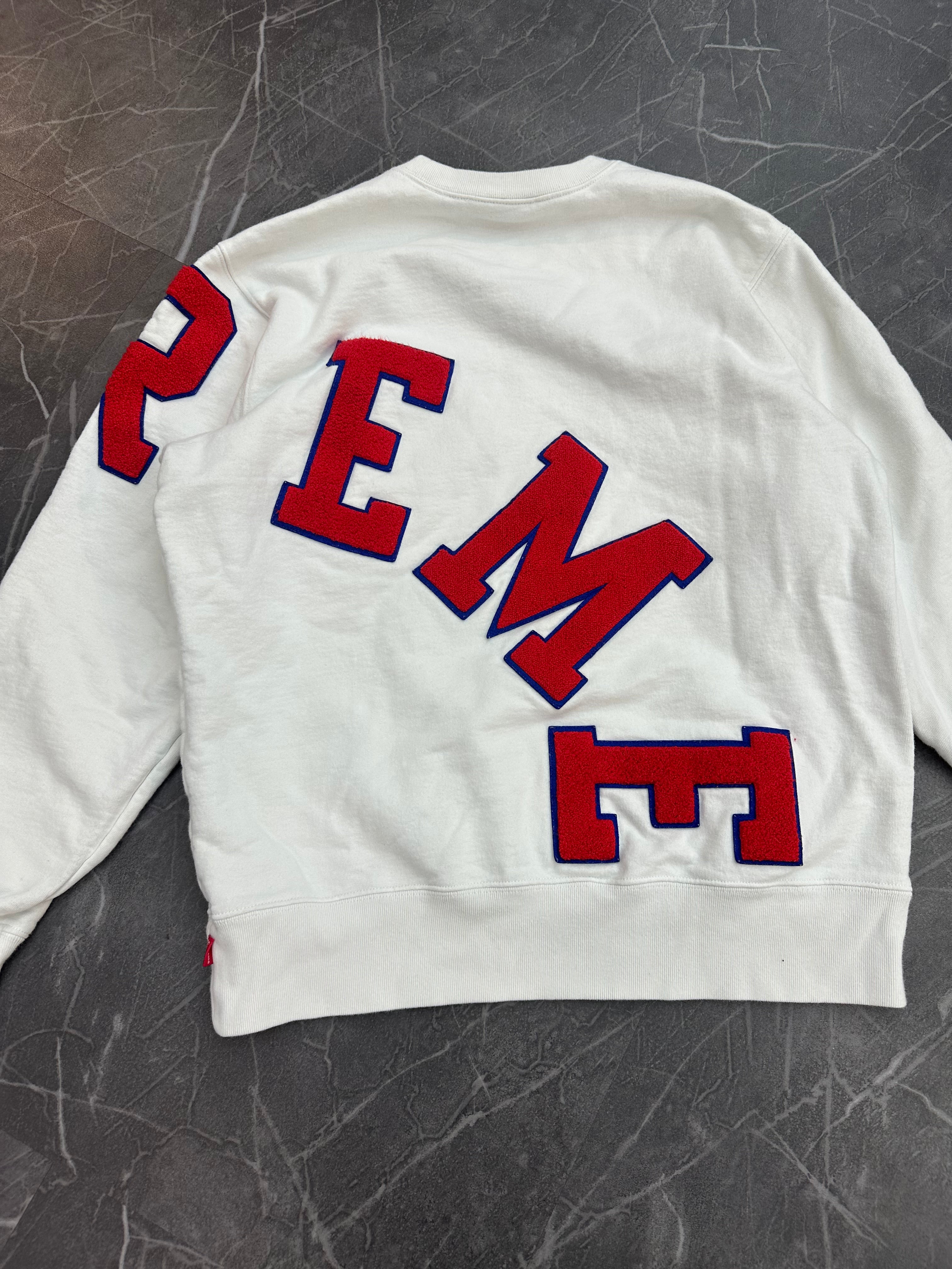 Supreme Wrap Around Crewneck White Red