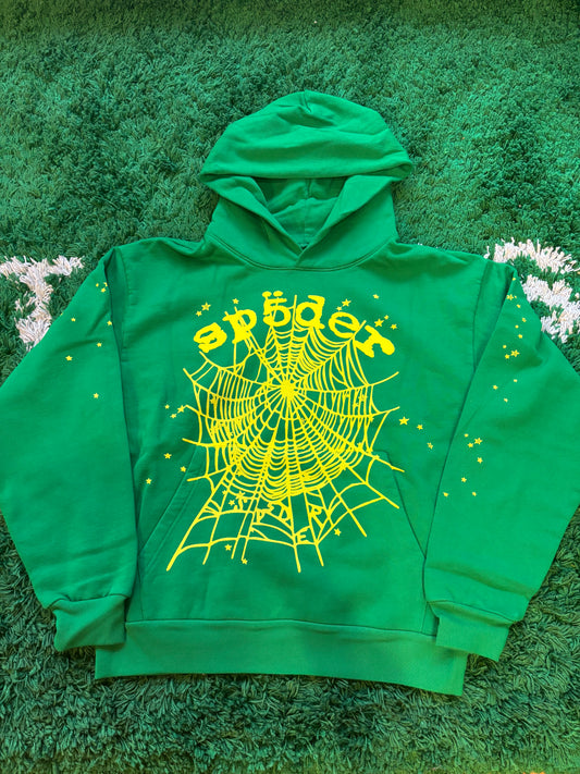 Sp5der Web Hoodie V2 “Slime Green”