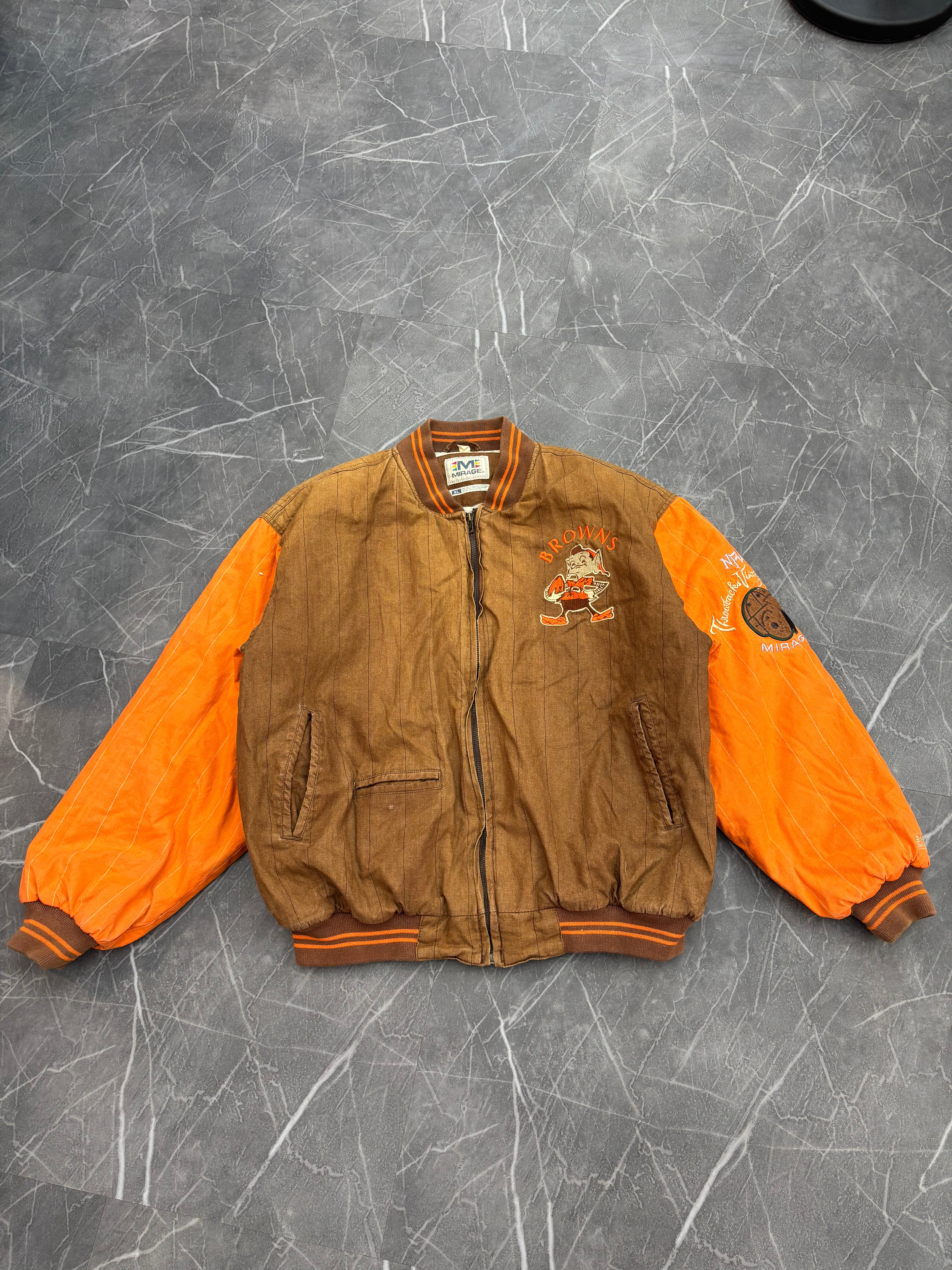 Mirage NFL Throwback Cleveland Browns Jacket (XL)