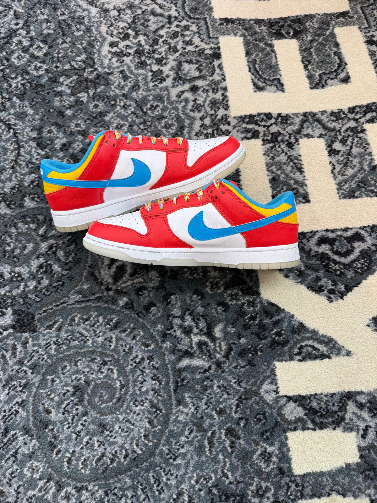 Nike Dunk Low x LeBron James “Fruity Pebbles” (Size 9.5) (Lightly Worn) - Image 3