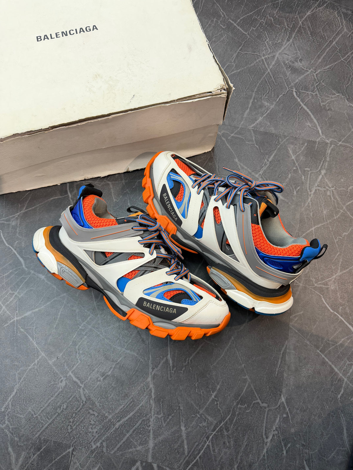 Balenciaga Track Runner White Orange Blue