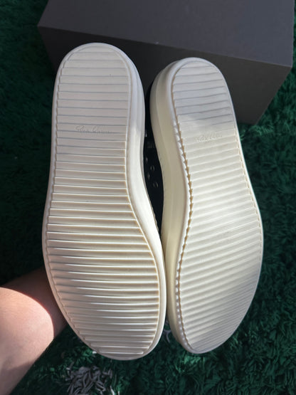 Rick Owen’s Black Hollywood Calf Leather Sneaker