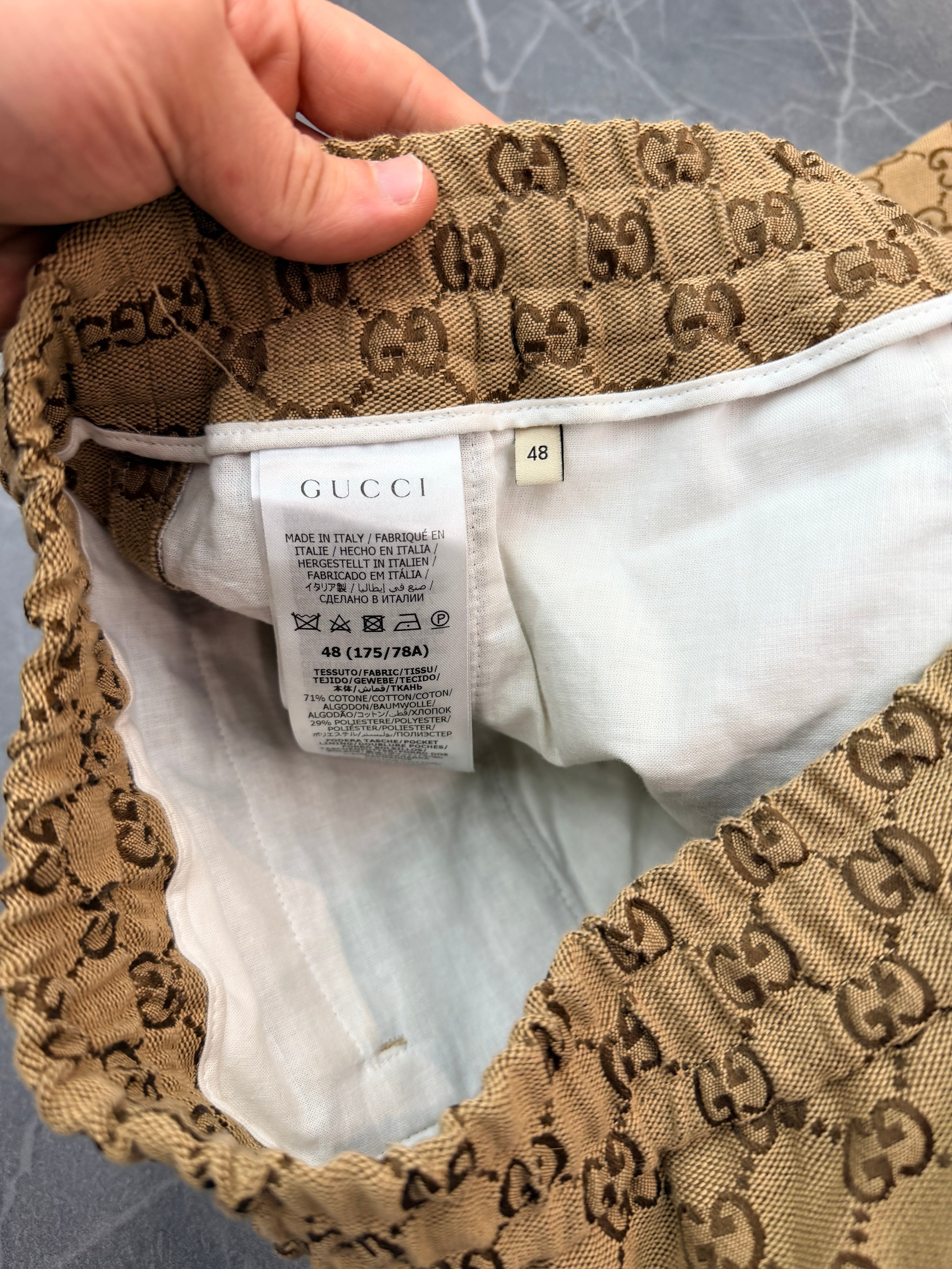 Gucci Monogram Canvas Pants