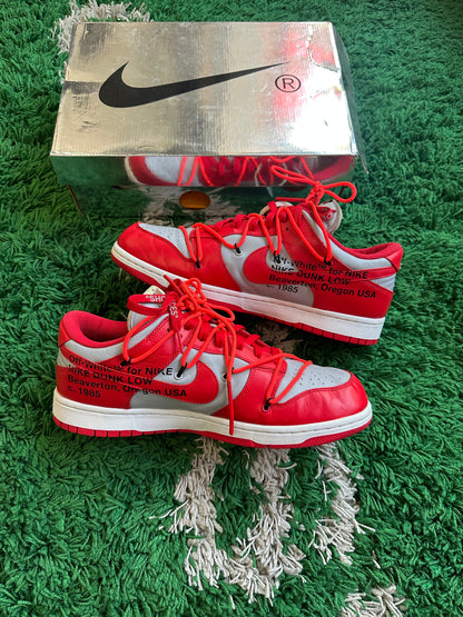 Nike Dunk Low Off White “University Red”