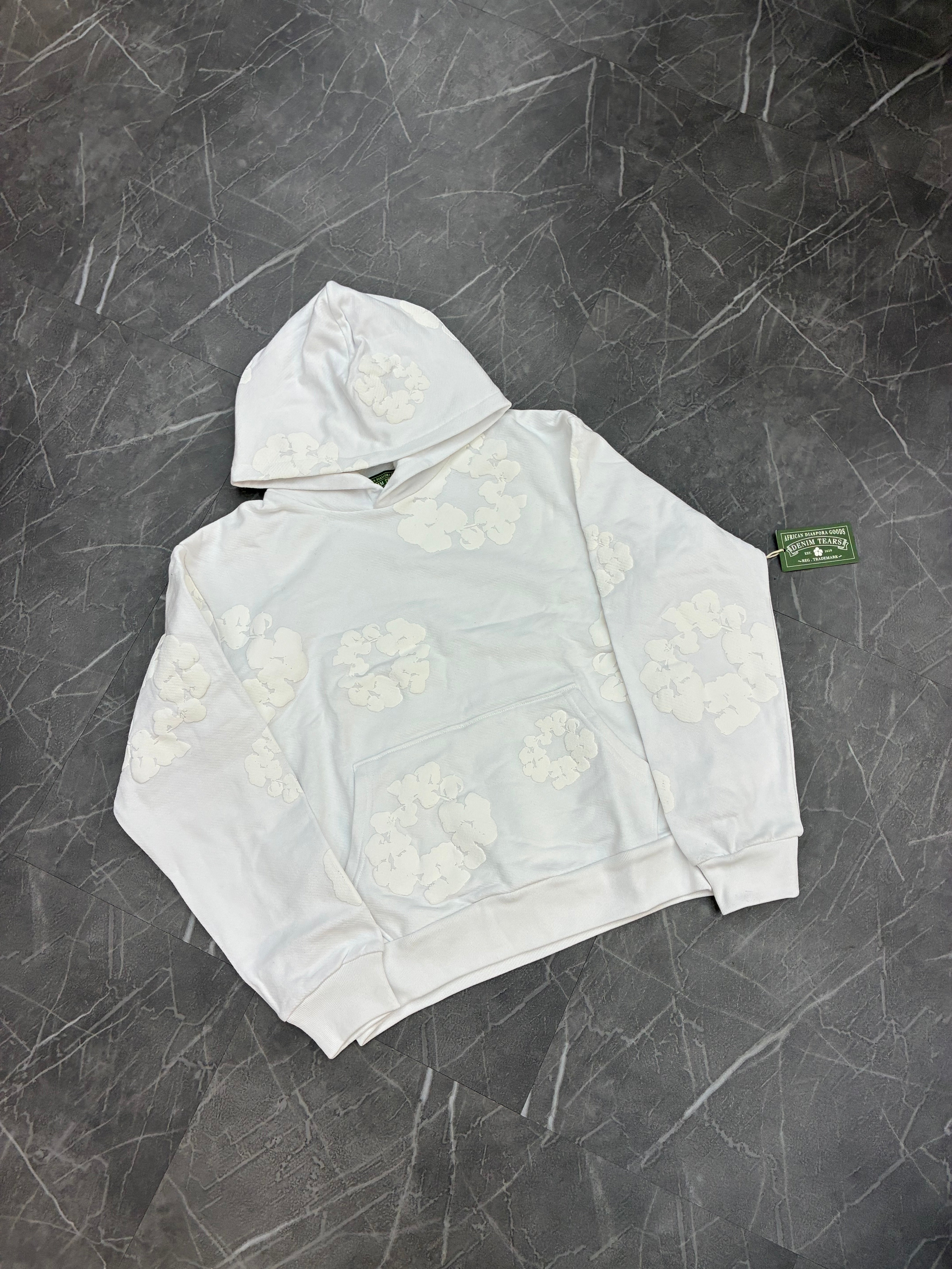 Denim Tears Cotton Wreath Hoodie “White”