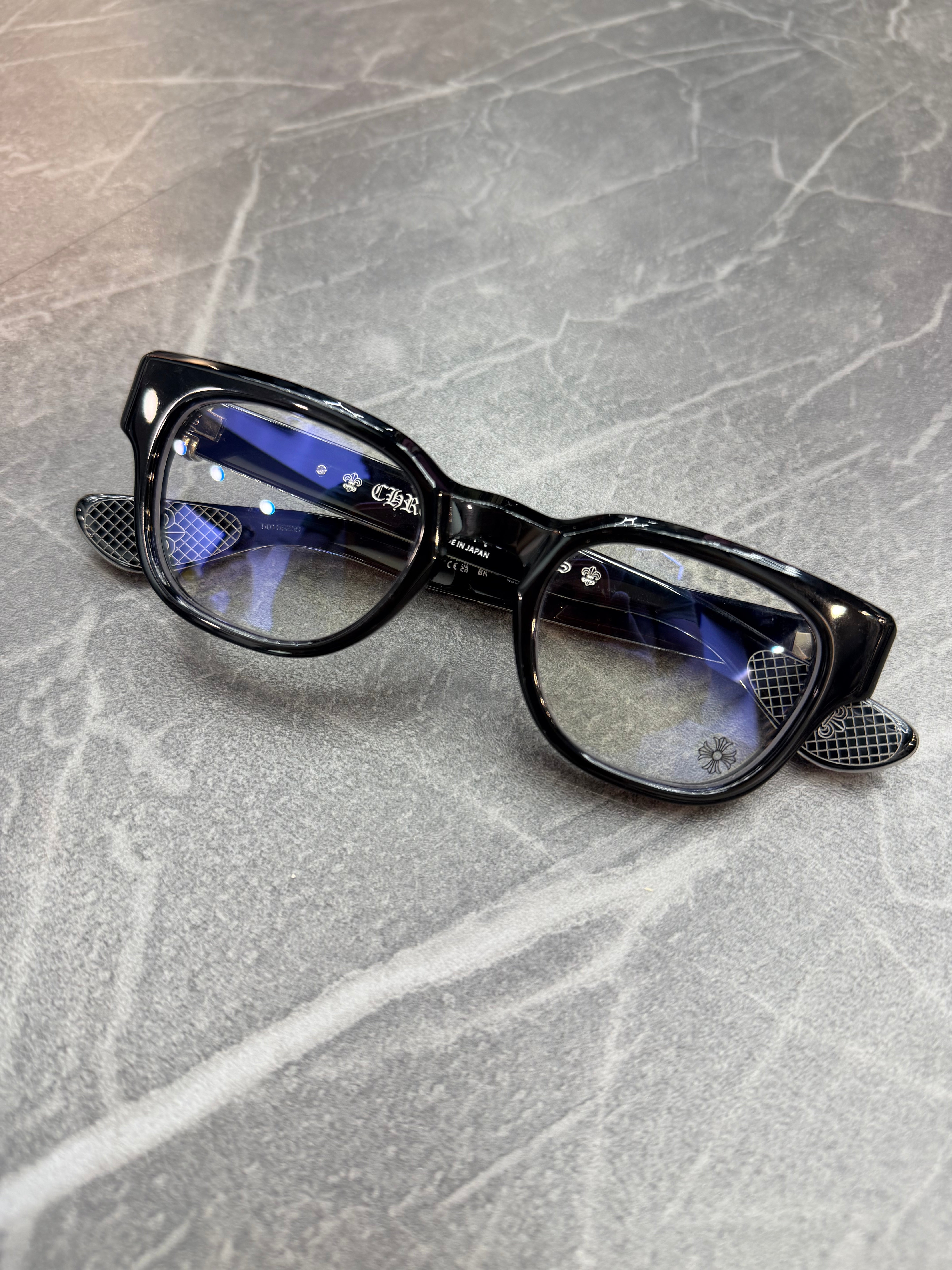 Chrome Hearts Cuntvoluted Black Clear Frame Glasses