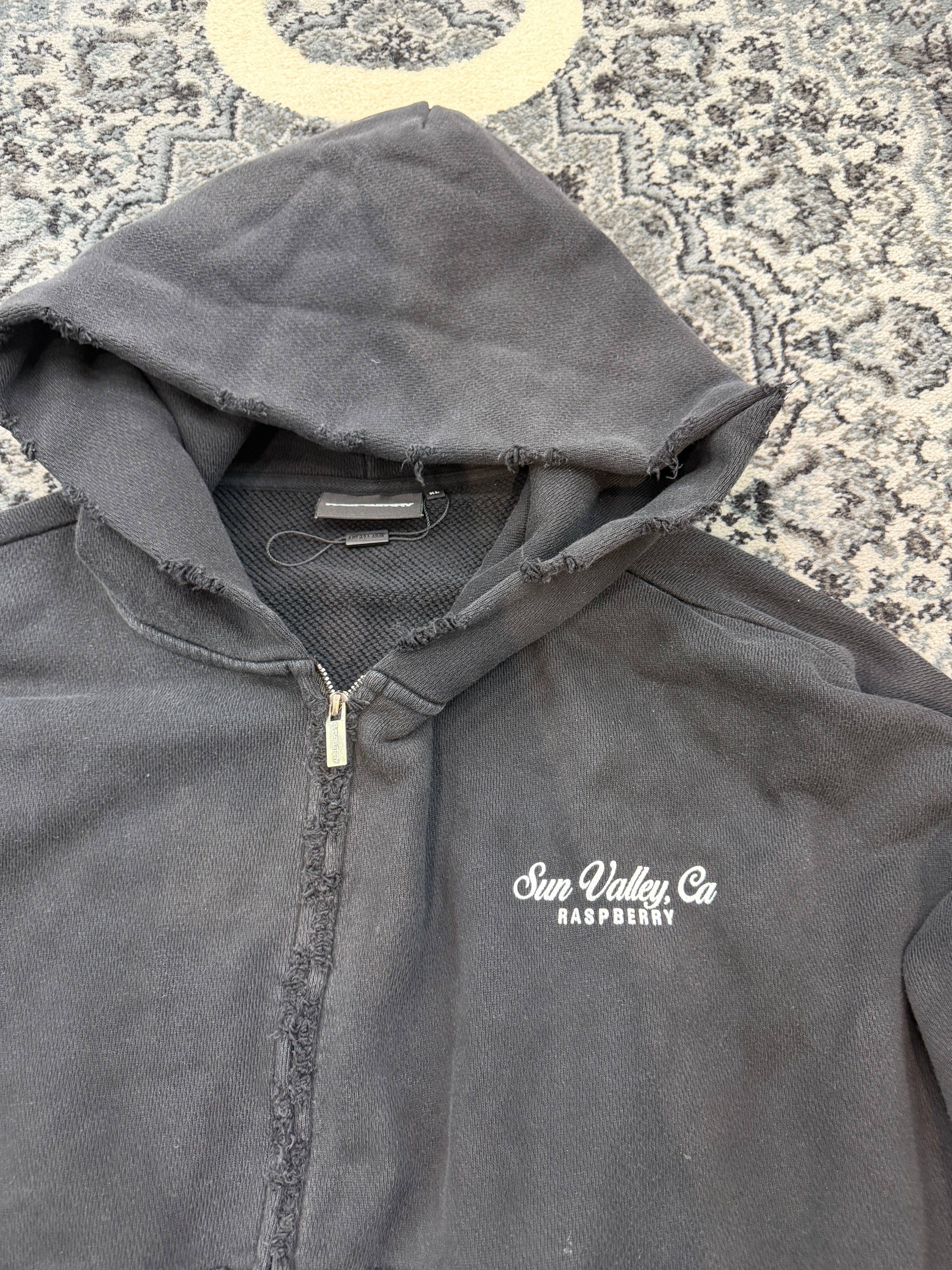 Raspberry Hills Gallery Dept Zip Up “Washed Black”