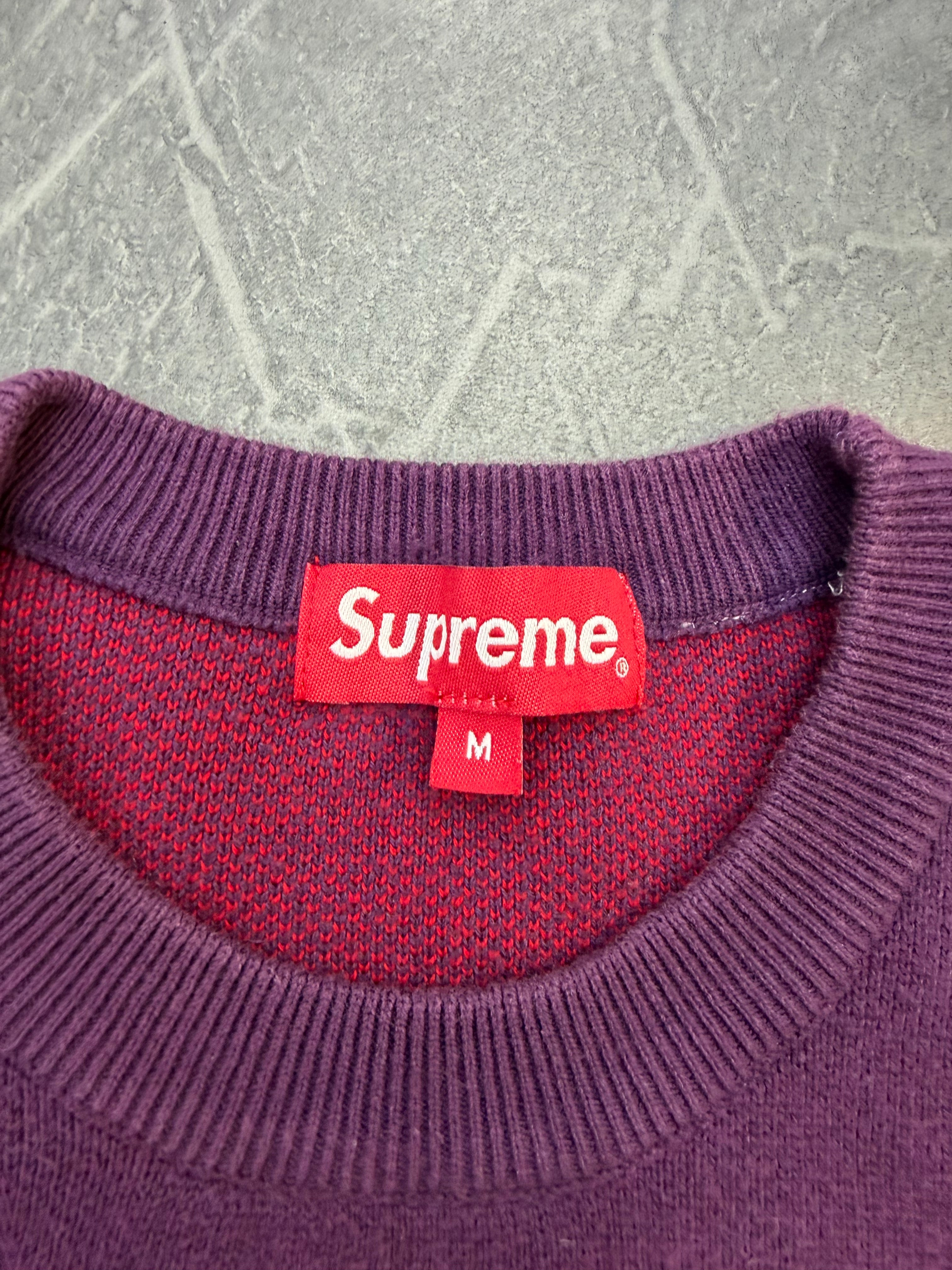 Supreme Sleeve Stripe Sweater “Plum”