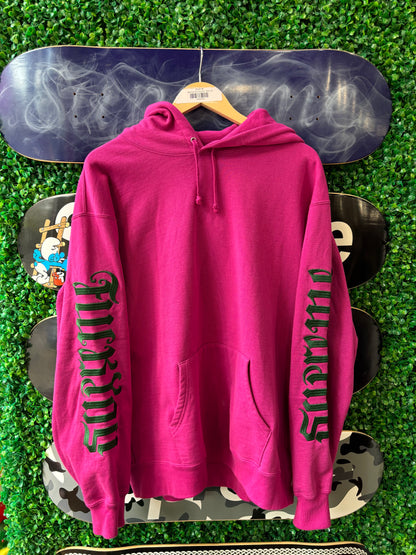 Supreme Ambigram Hoodie “Raspberry”