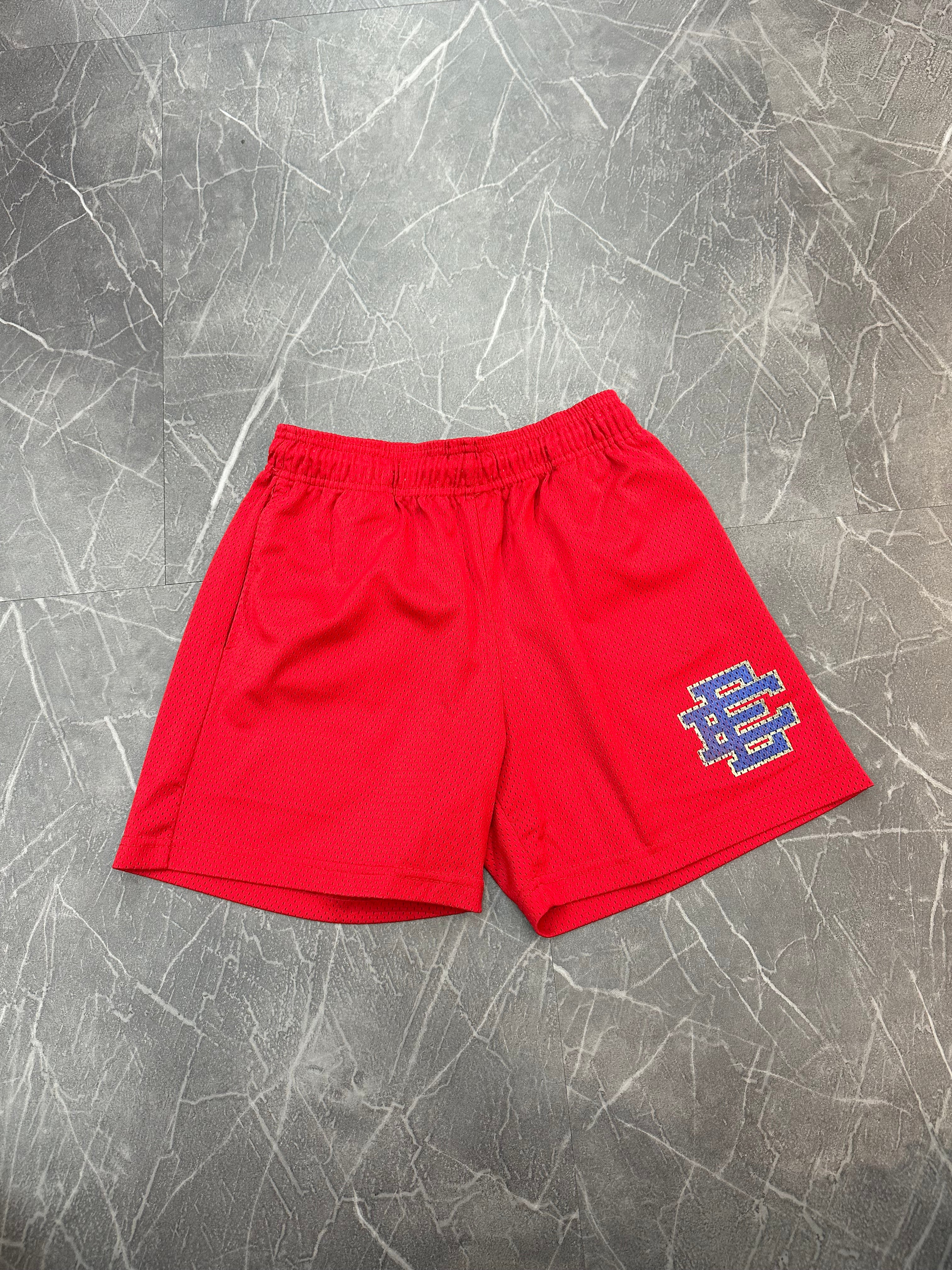 Eric Emmanuel “Blue Logo” Red Shorts