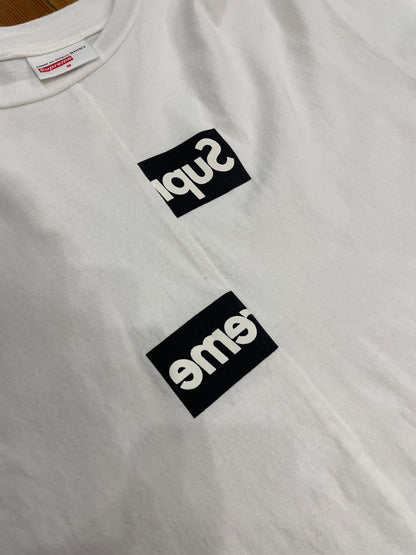 Supreme x Comme Des Garçons Split Box Logo Tee “White”