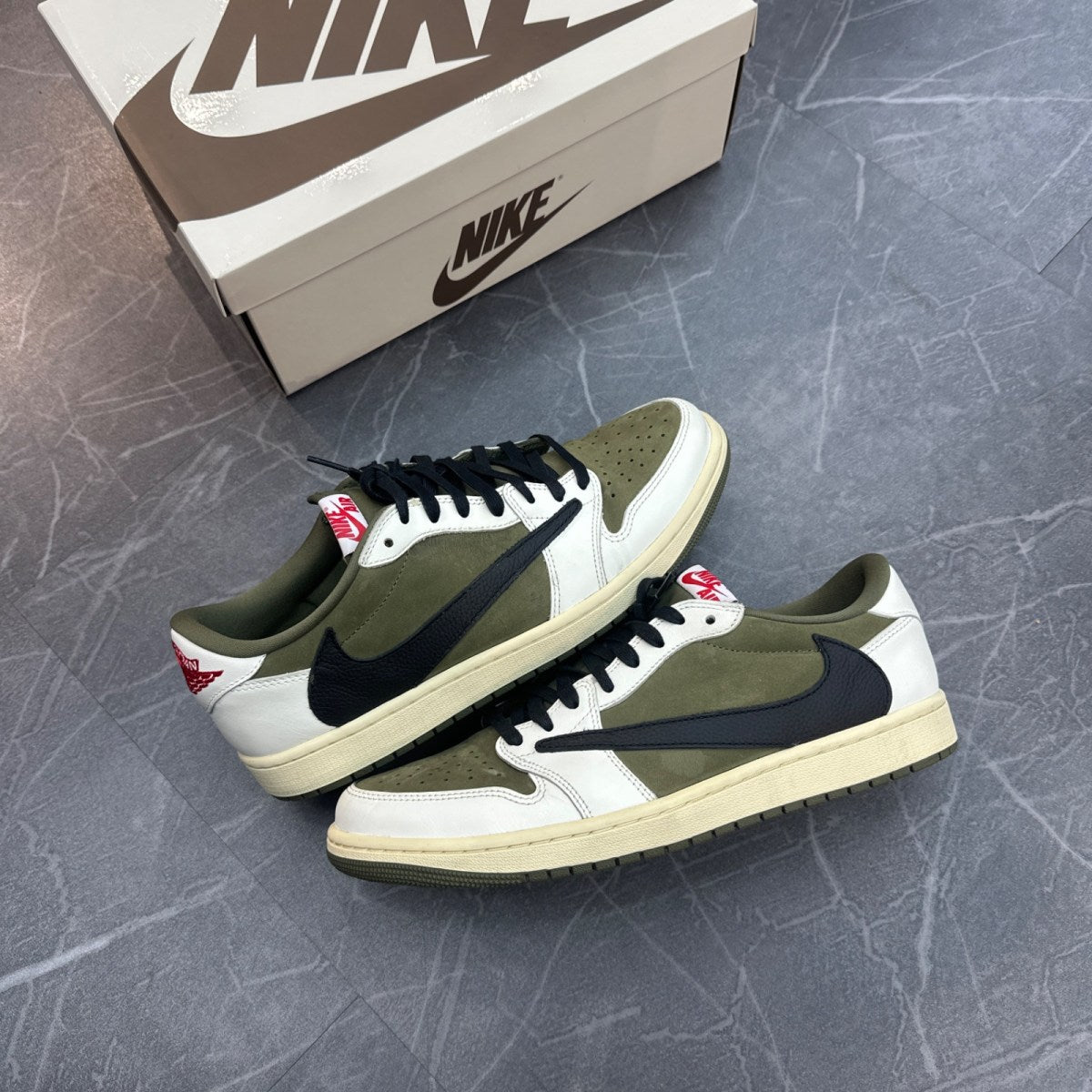 Jordan 1 Retro Low OG SP Travis Scott Medium Olive - Image 1