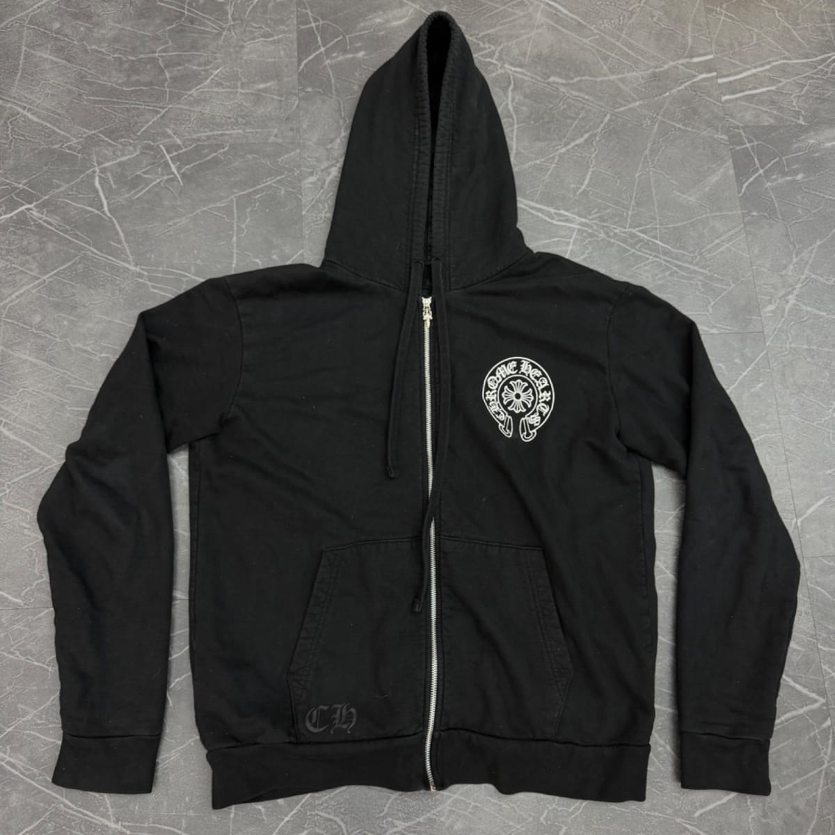 Chrome Hearts Miami Exclusive Zip Up Hoodie Black - Image 1