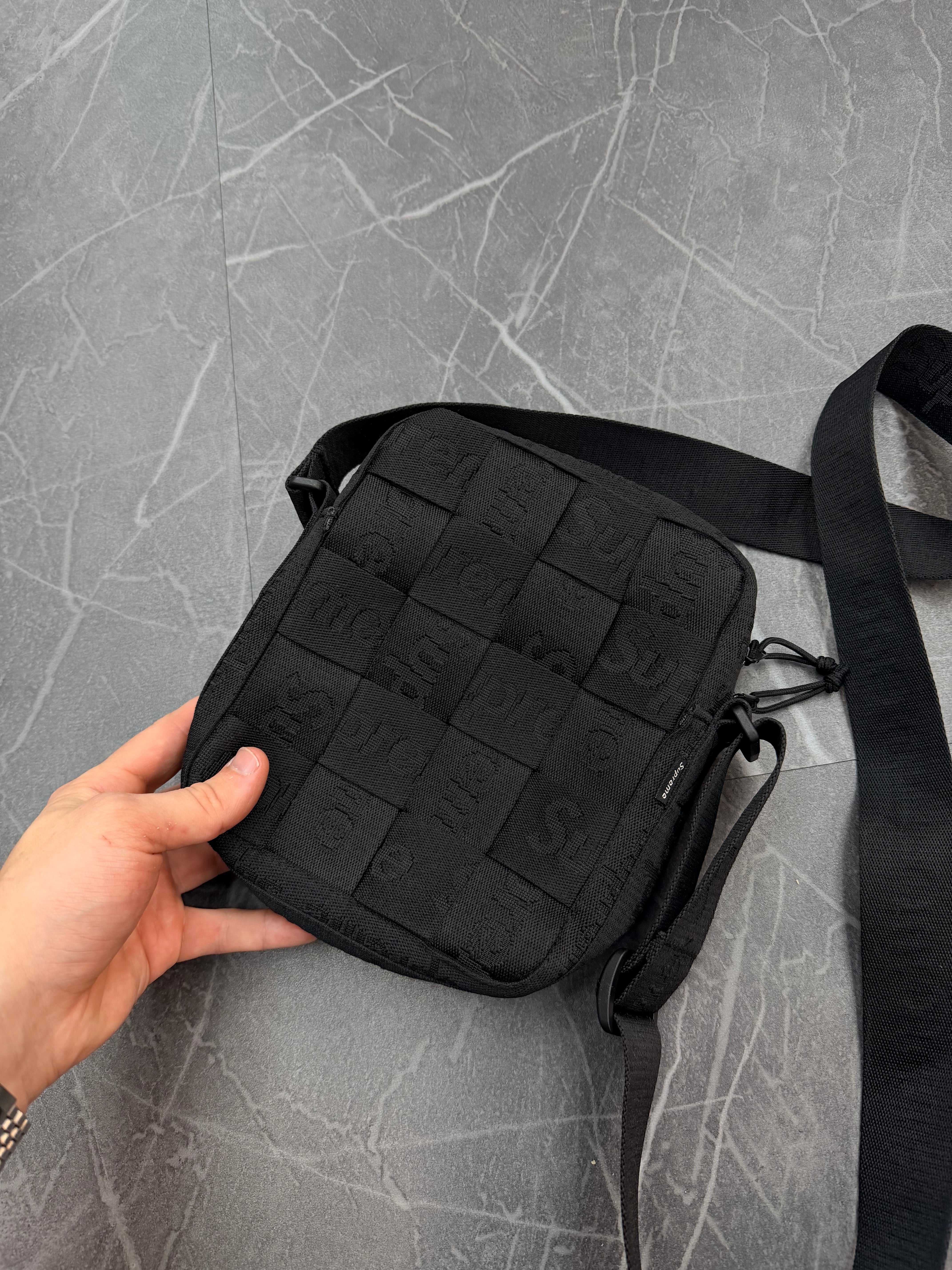 Supreme Woven Shoulder Bag “Black”