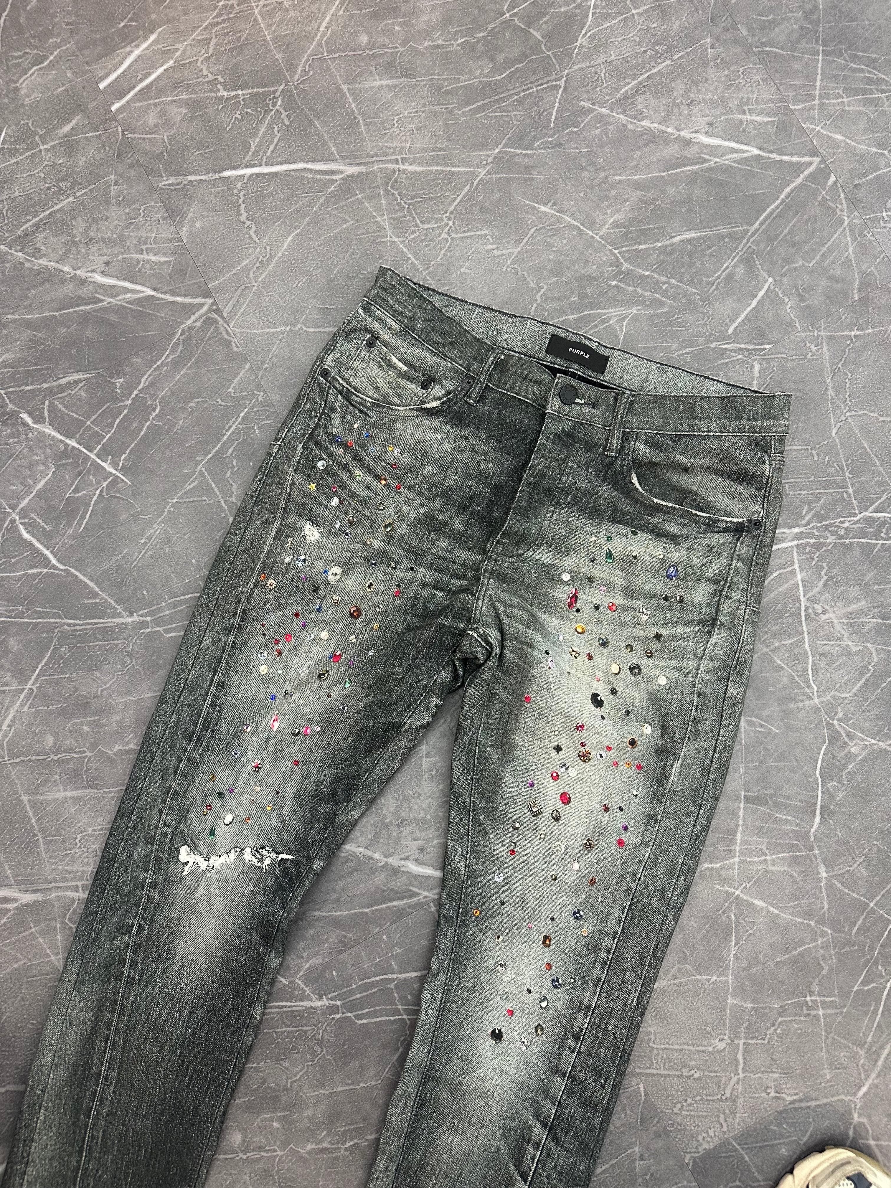 Purple Brand Jeans Rhinestones (32)