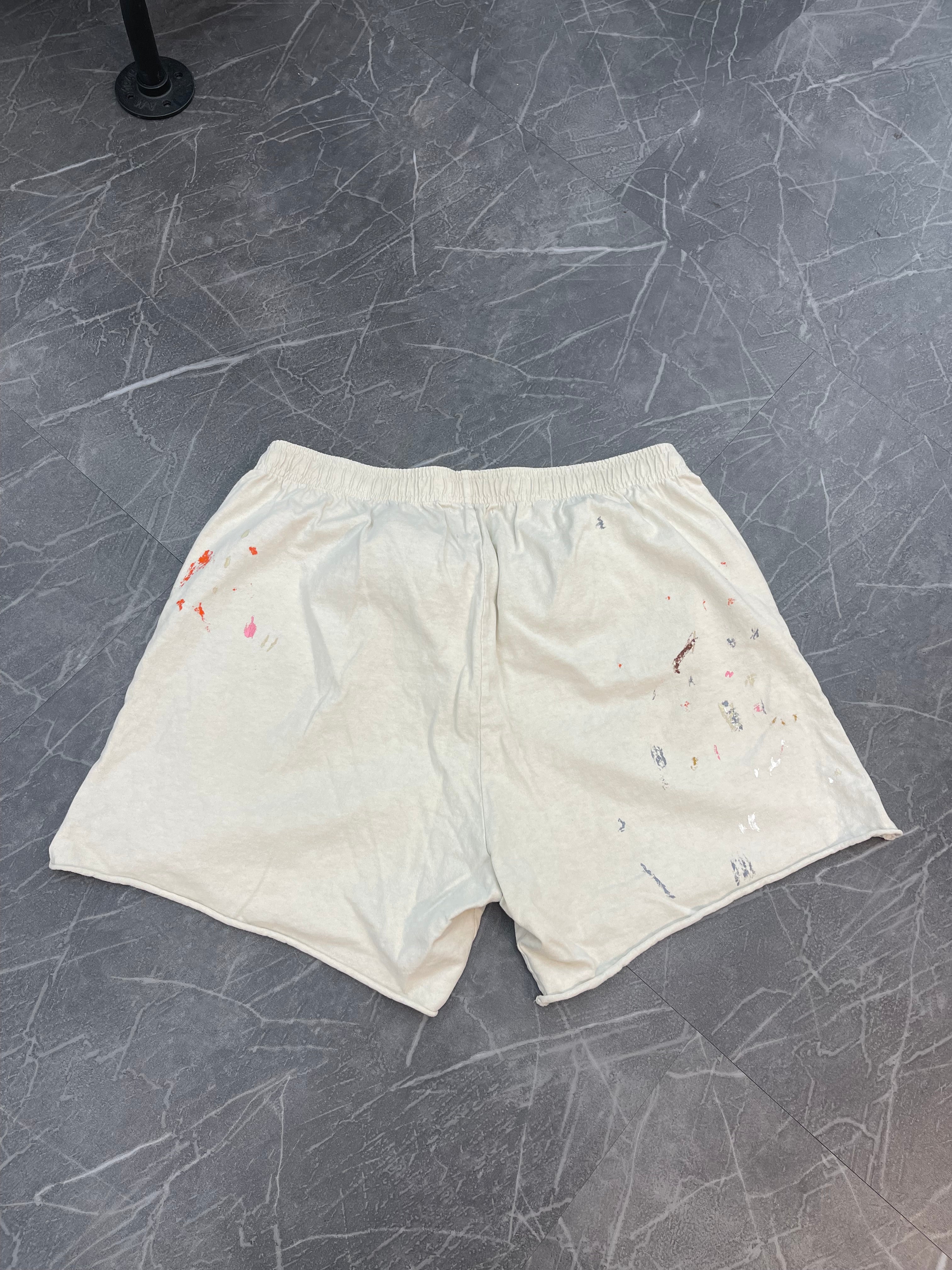 Gallery Dept Insomnia Paint Splatter Shorts Cream