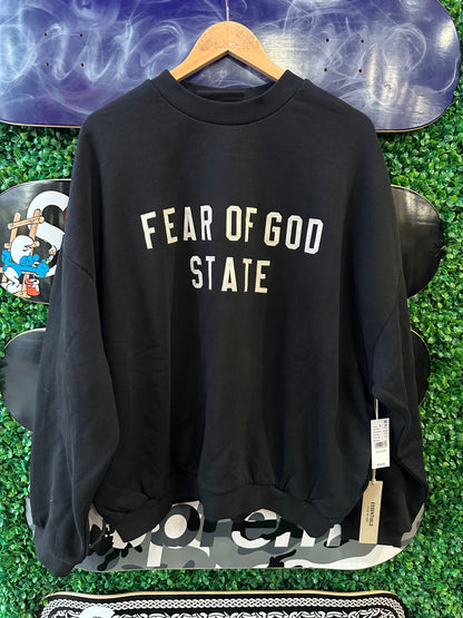 Essentials Crewneck “Fear of God State” Black