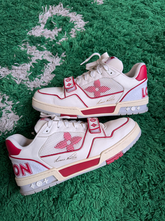 Louis Vuitton Mesh Trainer “White Red”