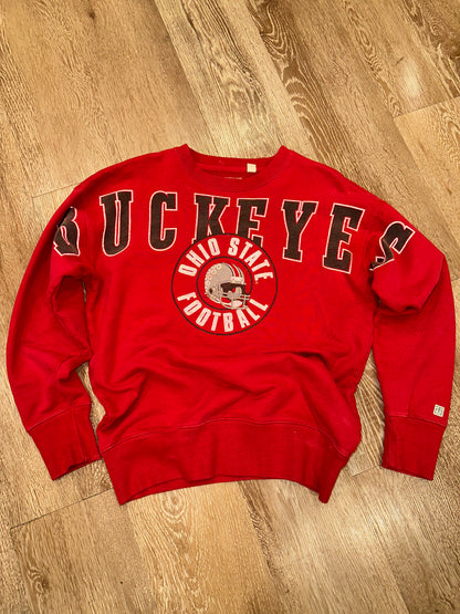 OSU Buckeyes Curved Font Crewneck (XS)