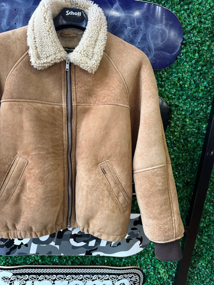 Supreme Schott Shearling Bomber Jacket “Brown”