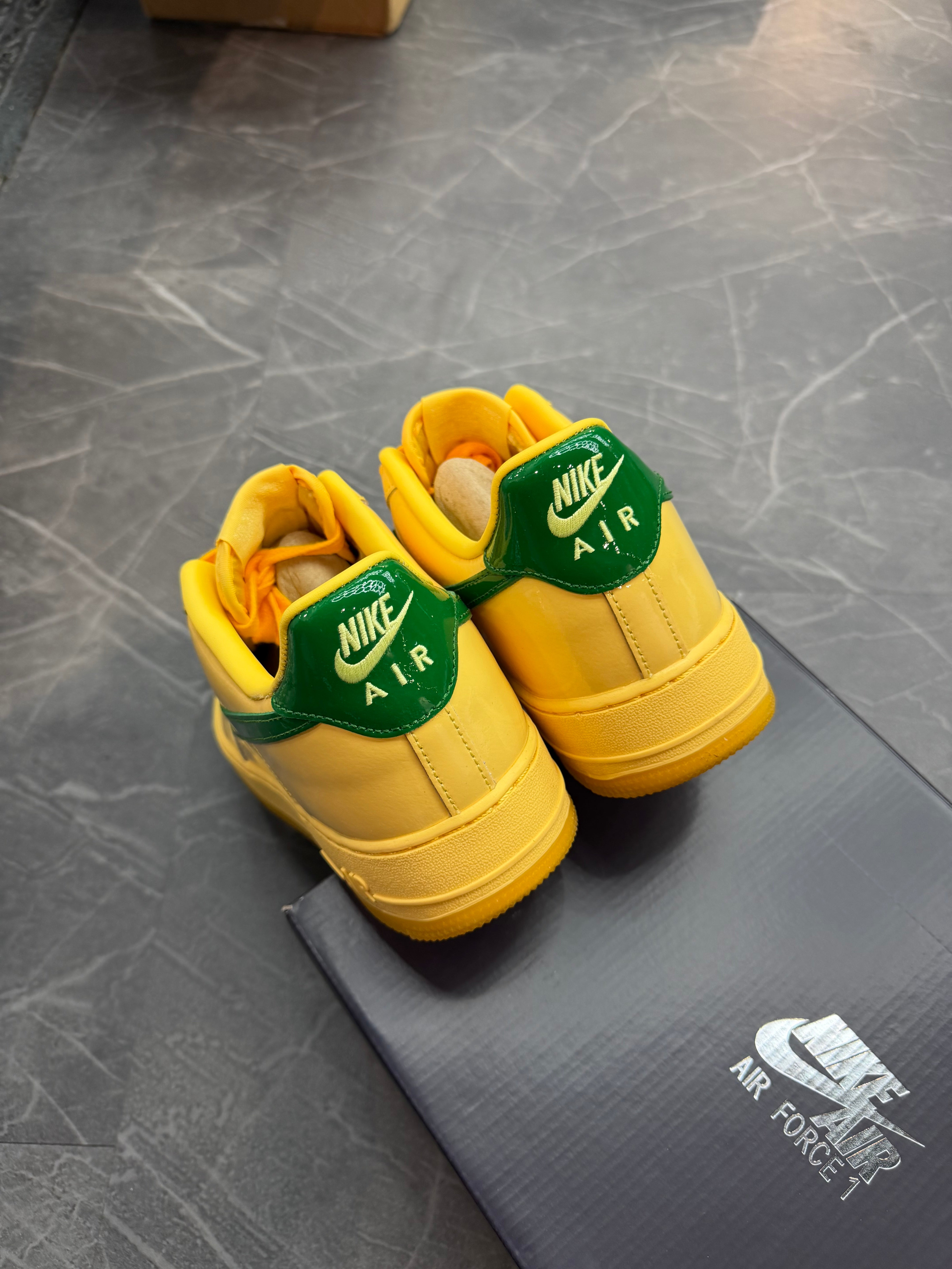 Air Force 1 Low Patent Leather “Topaz Gold Pine Green”