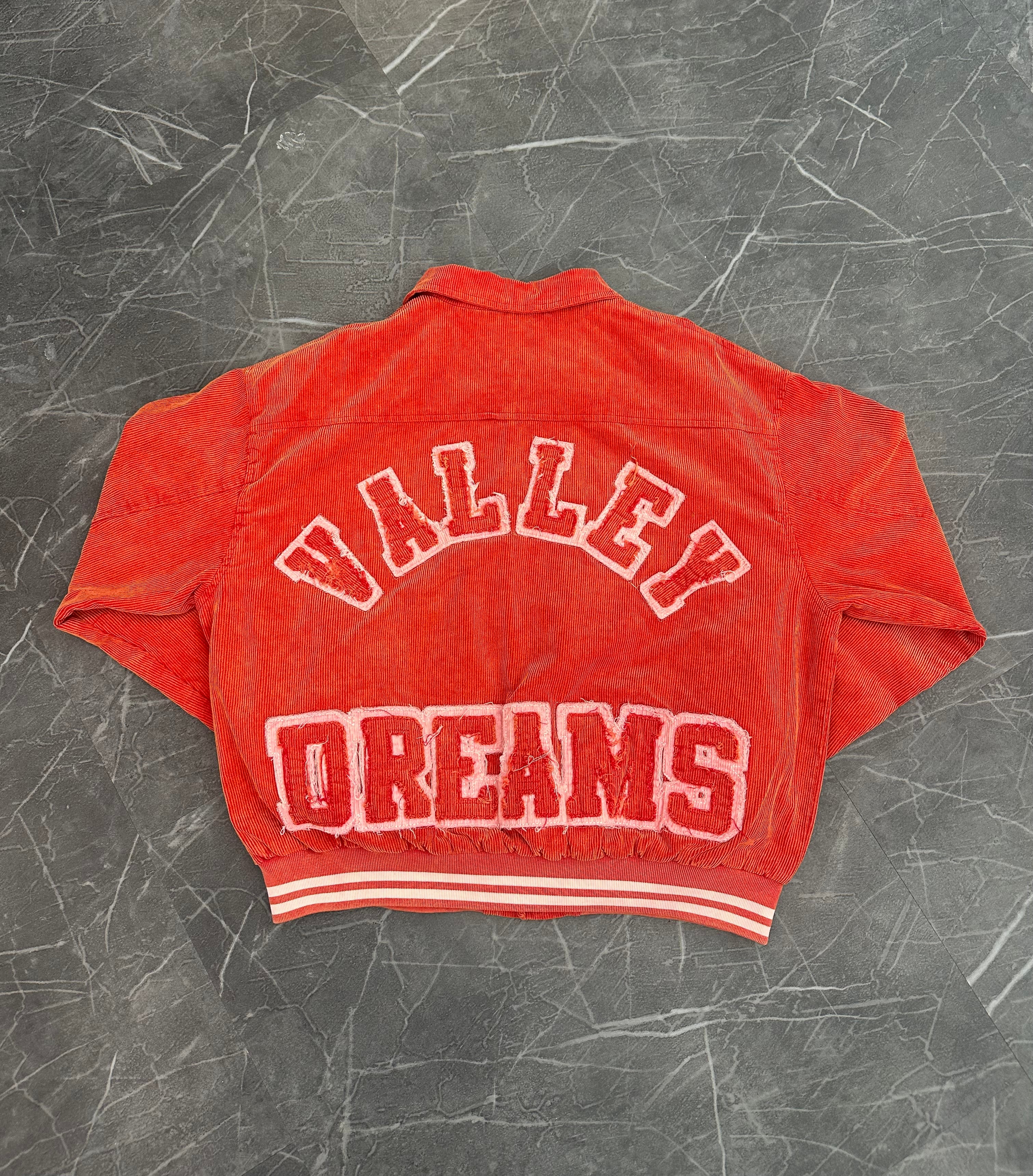 Vale Forever Collage Souvenir Varsity Jacket Orange