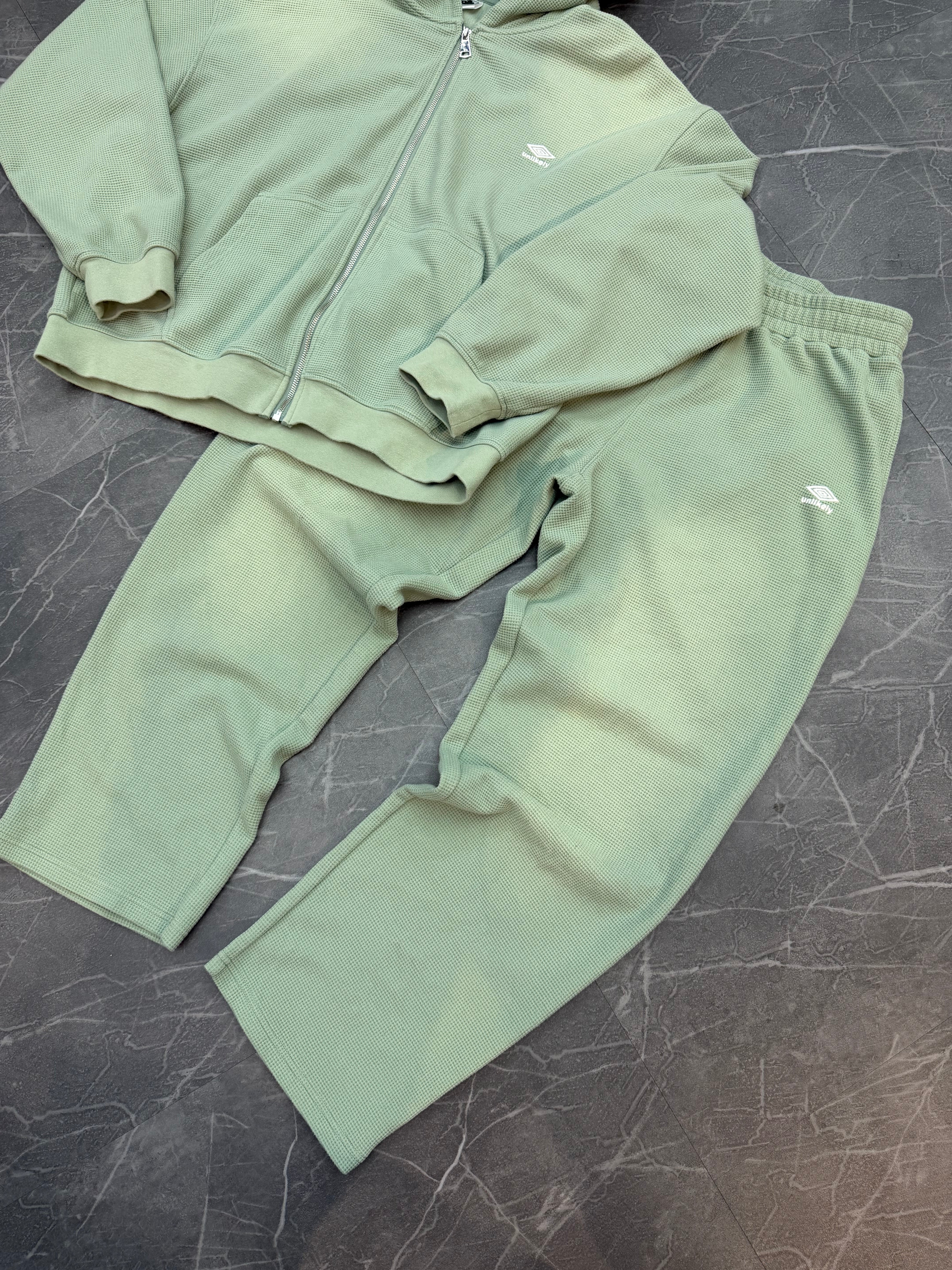 Unlikely Streetwear Mint Green Faded Thermal Set