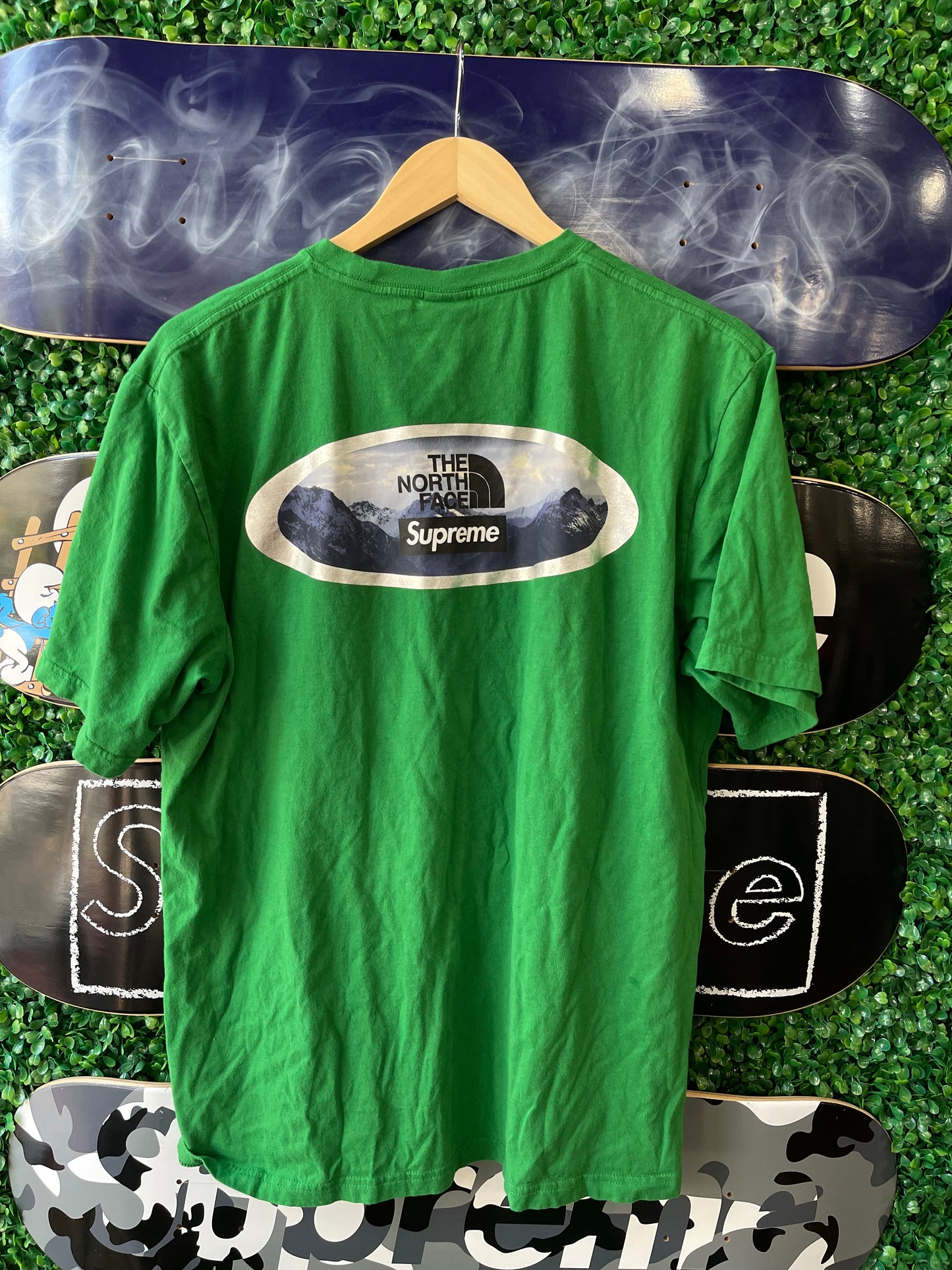 Supreme x North Face Mountains Tee “Green”