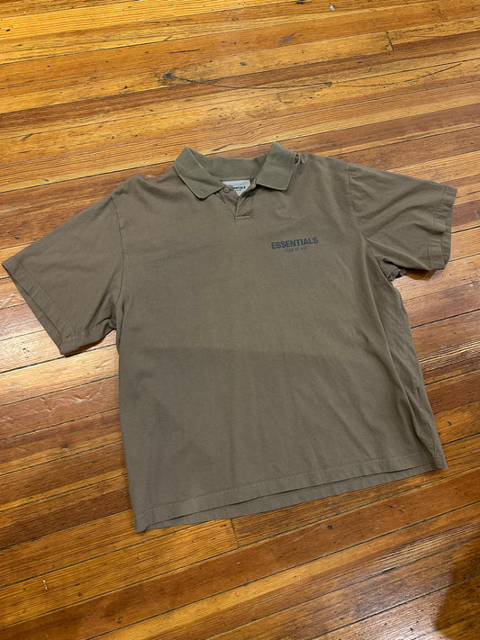 Essentials Polo Tee “Taupe”