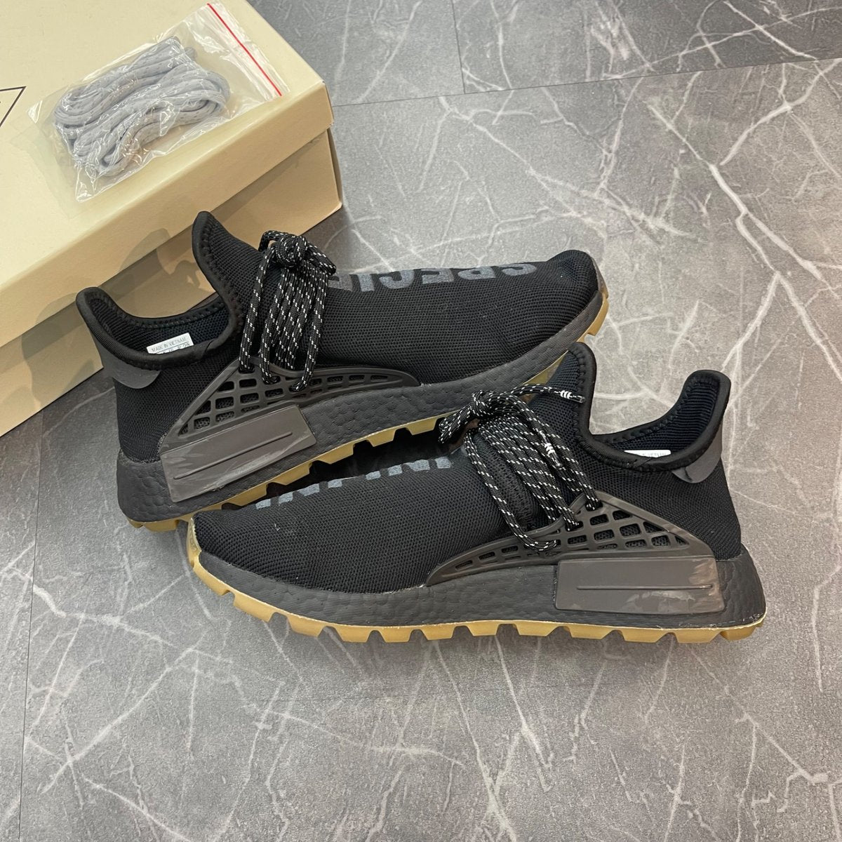 adidas NMD Hu Trail Pharrell Now Is Her Time Black (Size 10) (Lightly Worn)