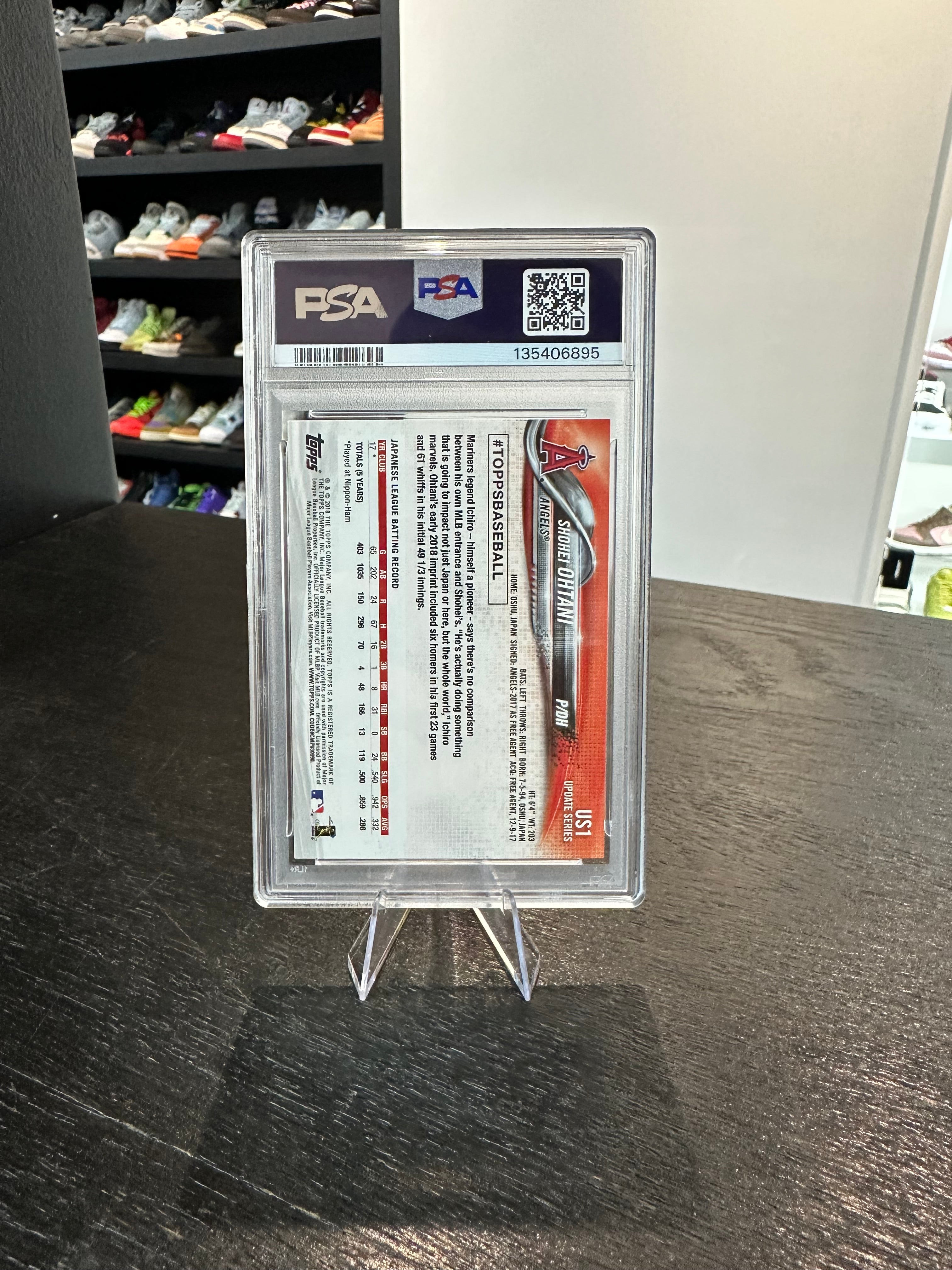 2018 Topps Update Shohei Ohtani #US1 PSA 9
