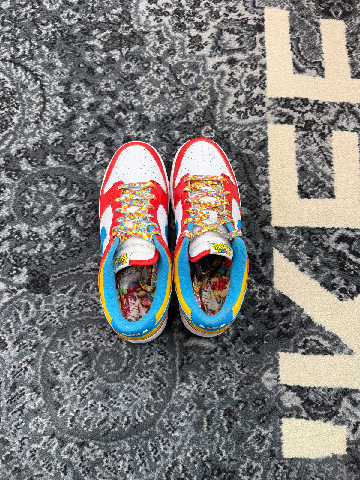 Nike Dunk Low x LeBron James “Fruity Pebbles” (Size 9.5) (Lightly Worn) - Image 4