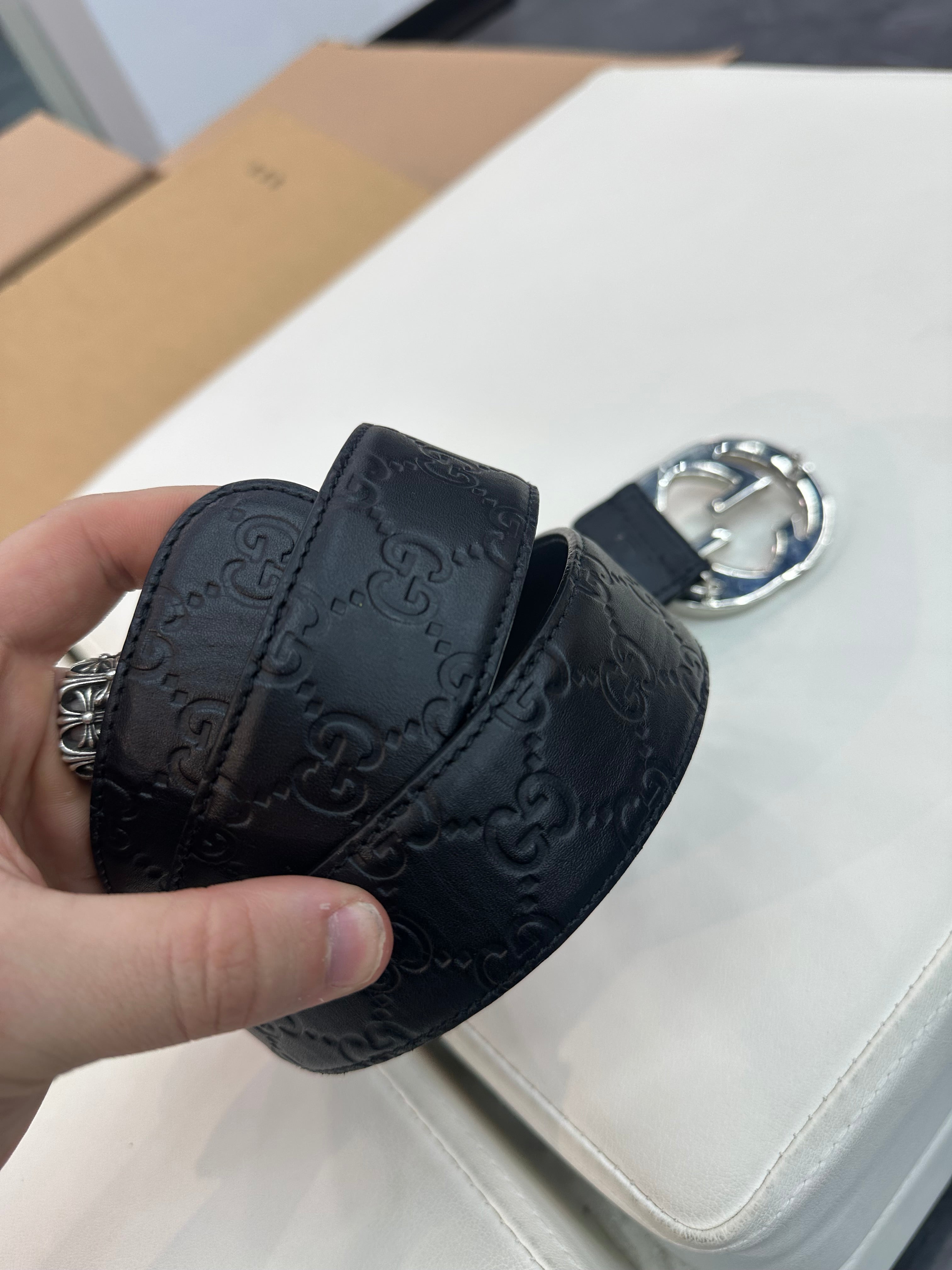 GUCCI Monogram Belt Black