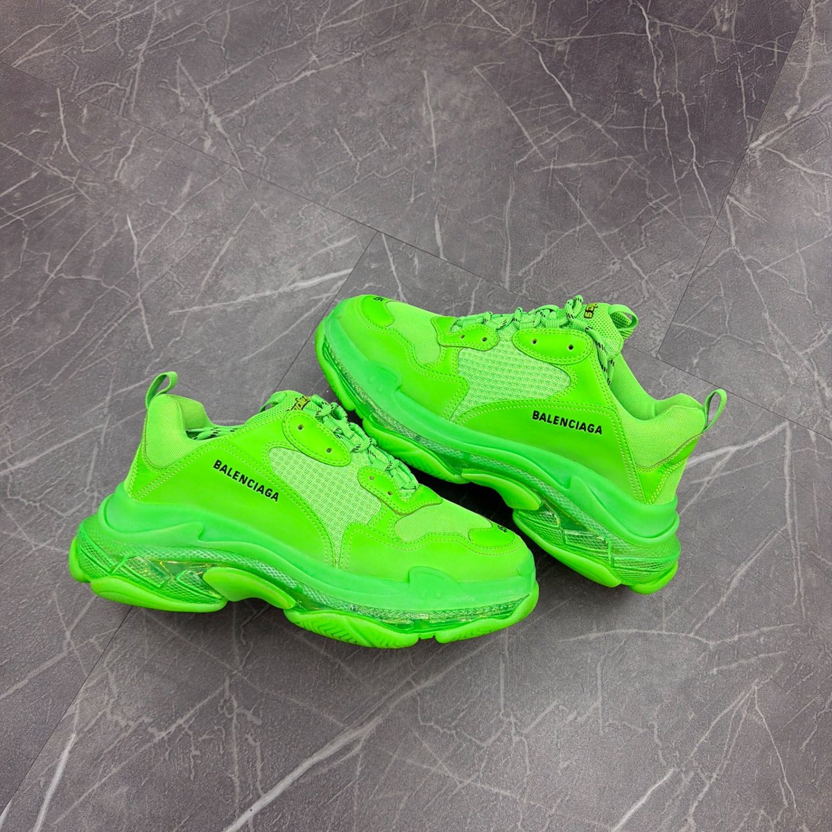 Balenciaga Triple S Soft Neon Green Clear Sole (Size 45) (VNDS)