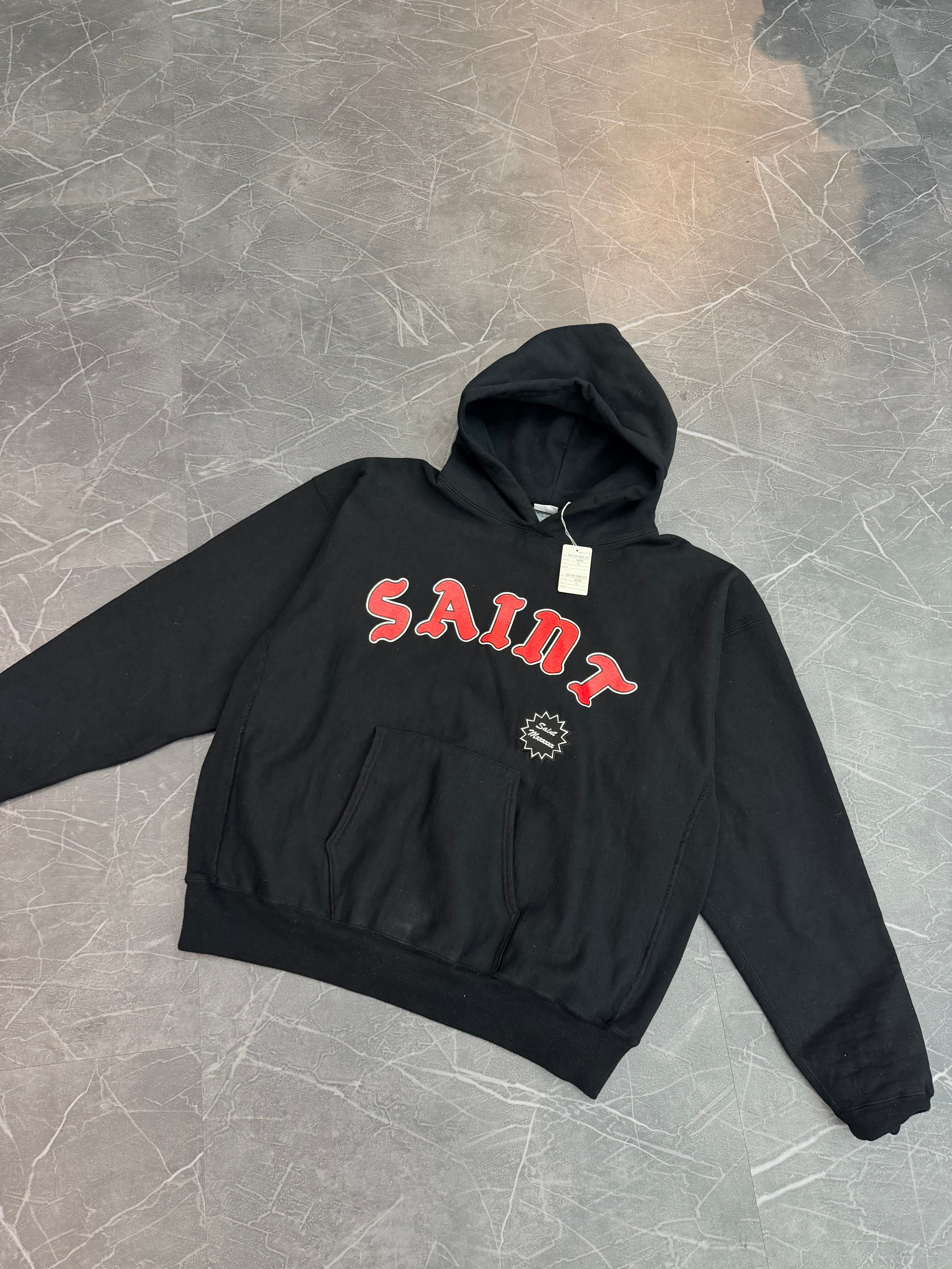 Saint Michael Arch Logo Hoodie Black/Red