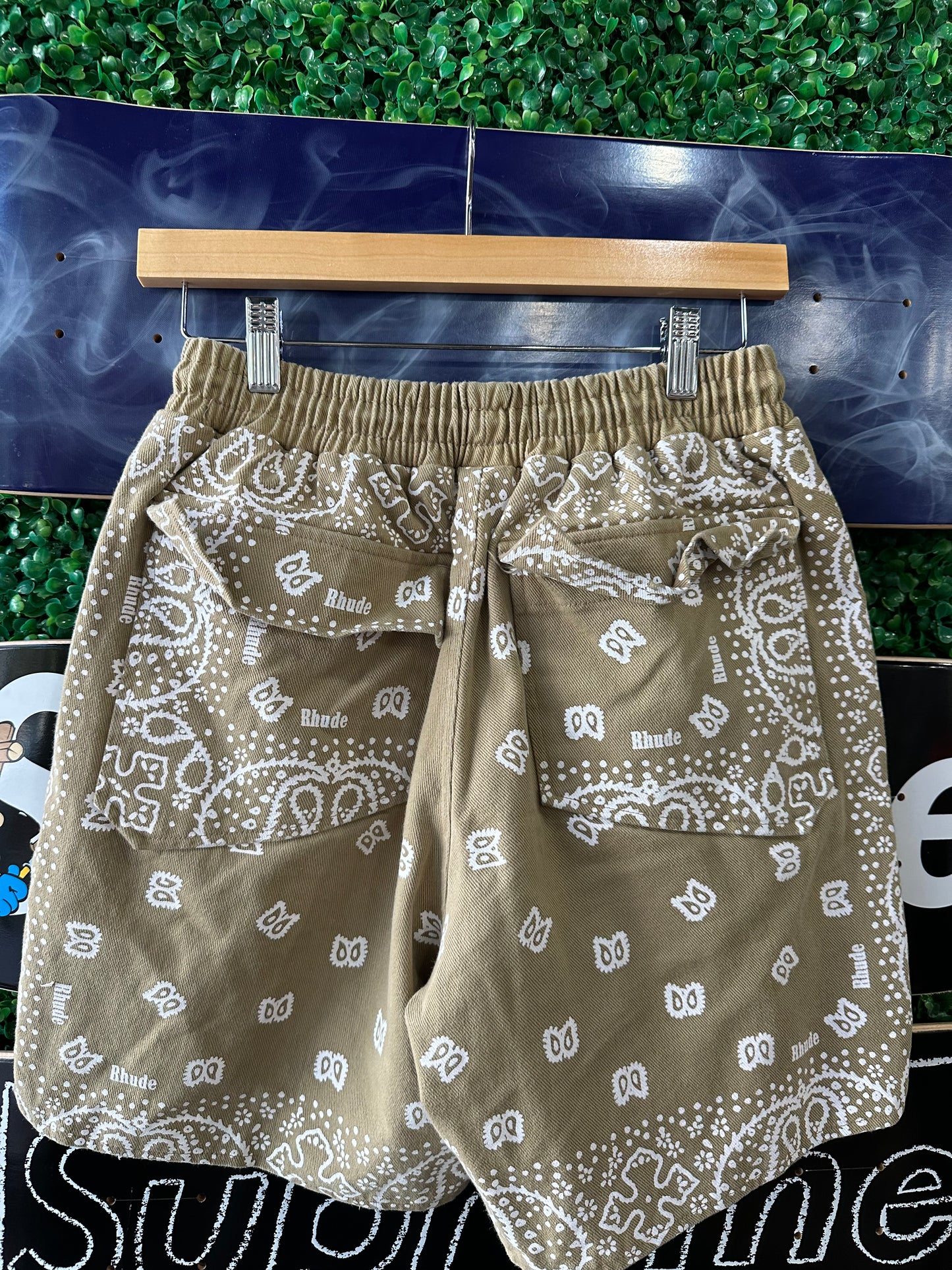 Rhude Bandana Shorts “Beige”