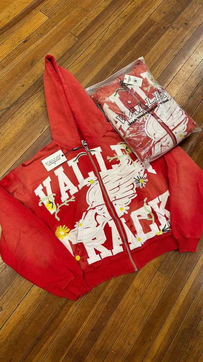 Vale Forever Garden Zip Up “Red”