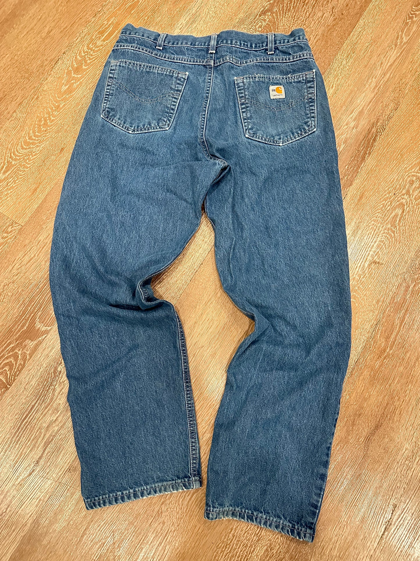 1990s Carhartt FR Denim Jeans (35x32)