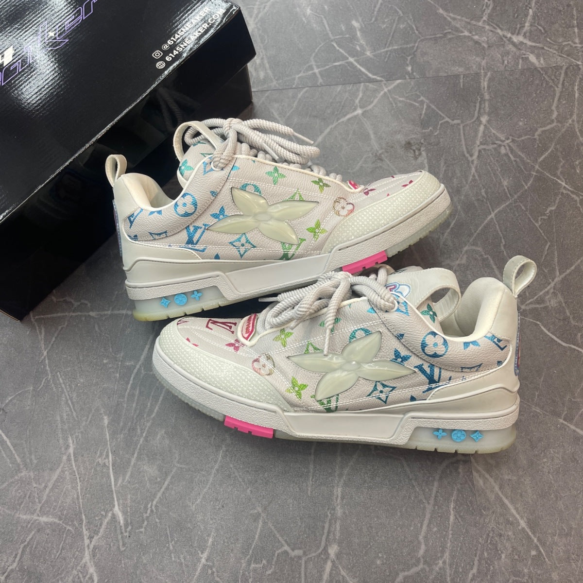 Louis Vuitton LV Skate Sneaker Gray Gradient Monogram - Image 1