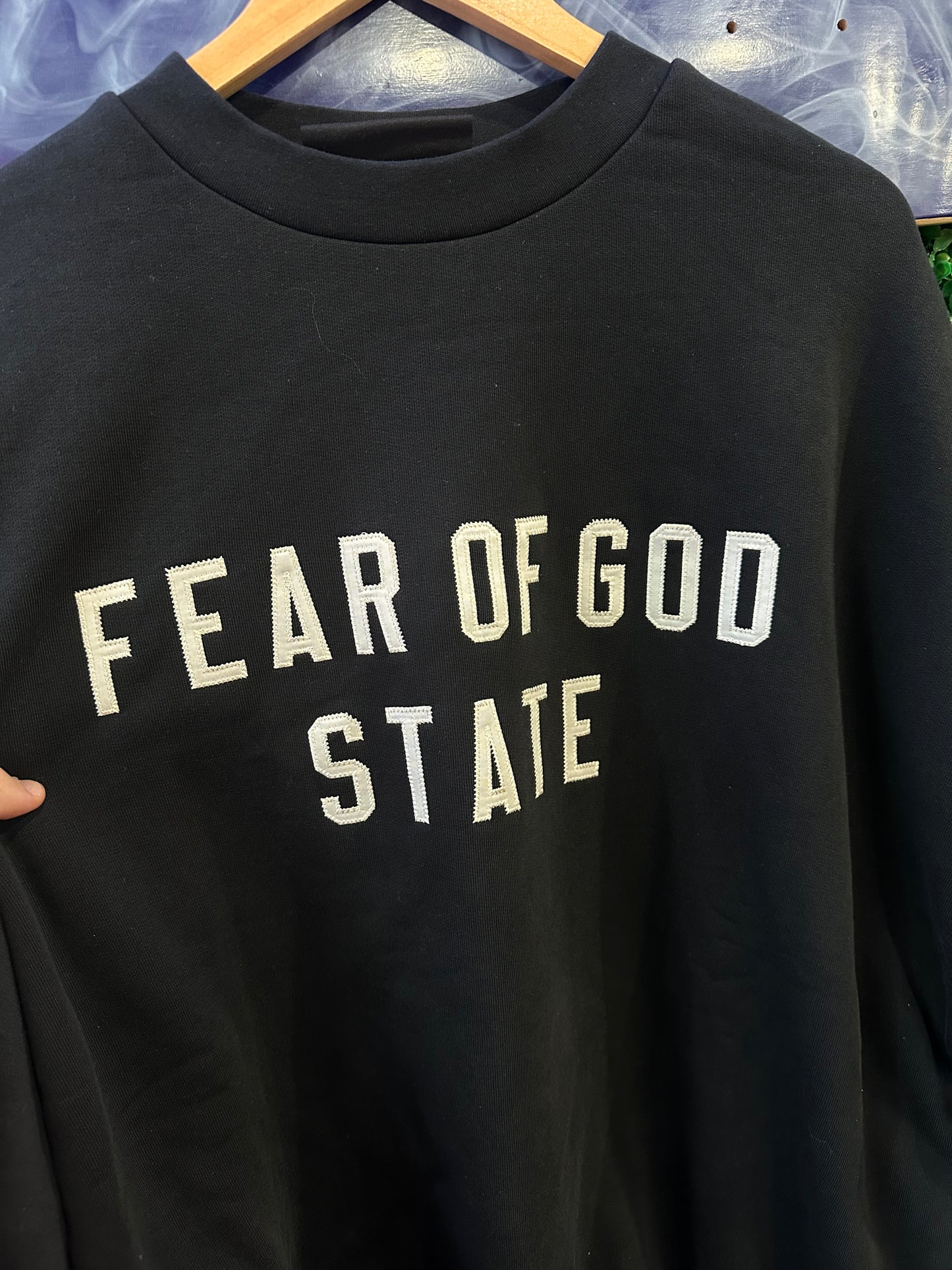 Essentials Crewneck “Fear of God State” Black