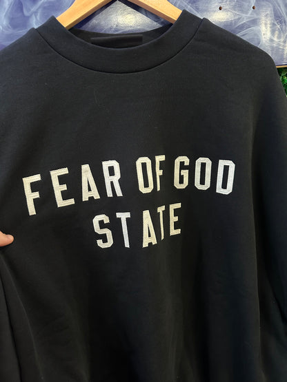 Essentials Crewneck “Fear of God State” Black