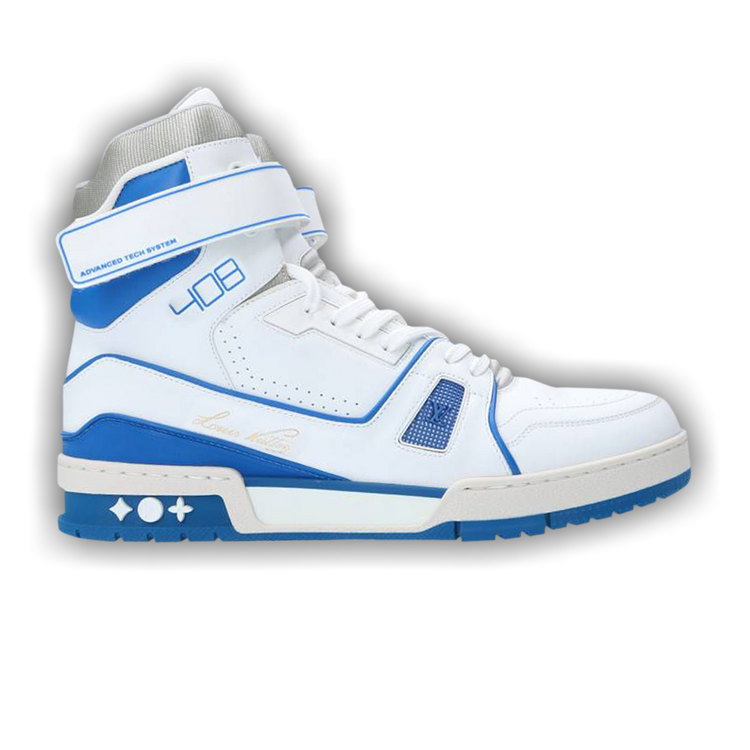 Louis Vuitton Trainer Sneaker Boot High 'White Blue'