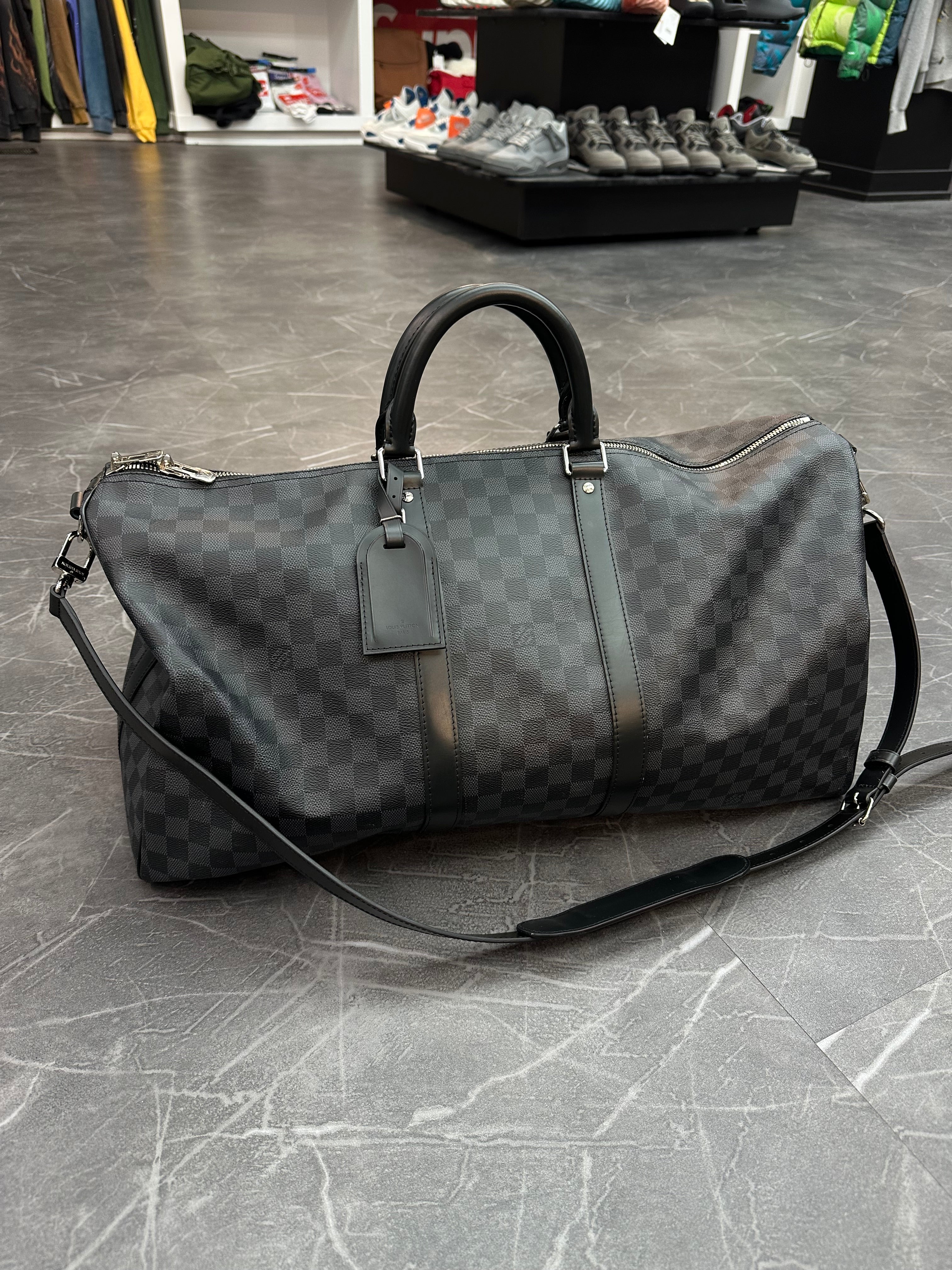 Louis Vuitton Black Monogram Duffel Bag