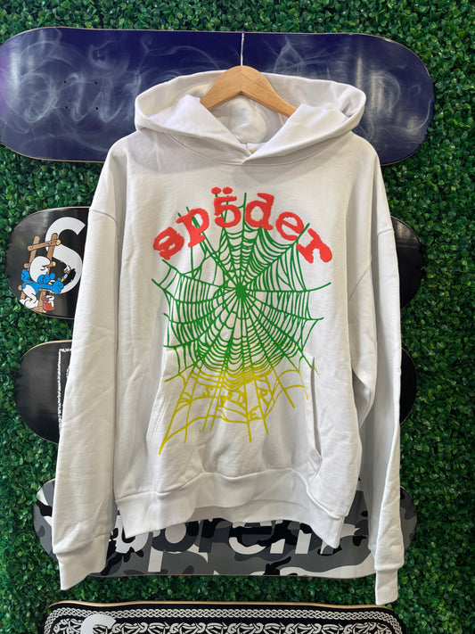 Sp5der OG Web V2 Gradient Hoodie “White”