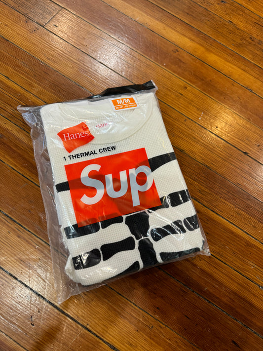 Supreme Hanes Bones Thermal Crew “White”