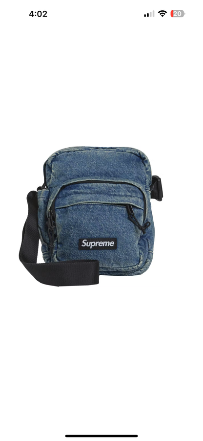 Supreme Denim Shoulder Bag “Washed Indigo”