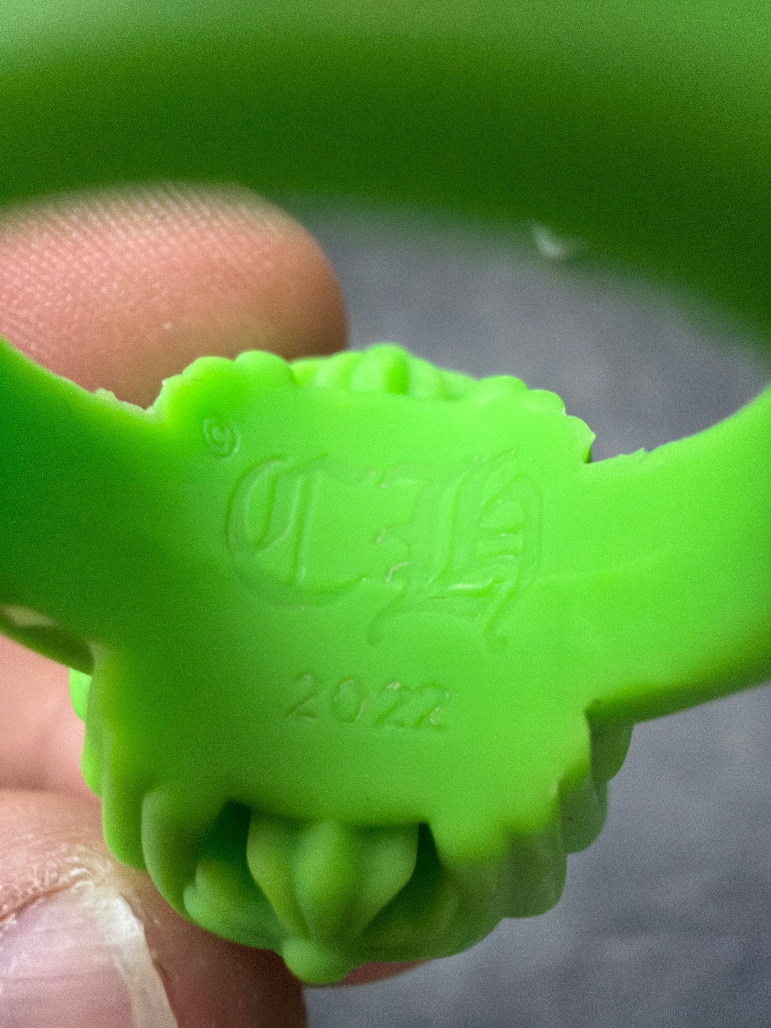 Chrome Hearts Green Silicone Ring