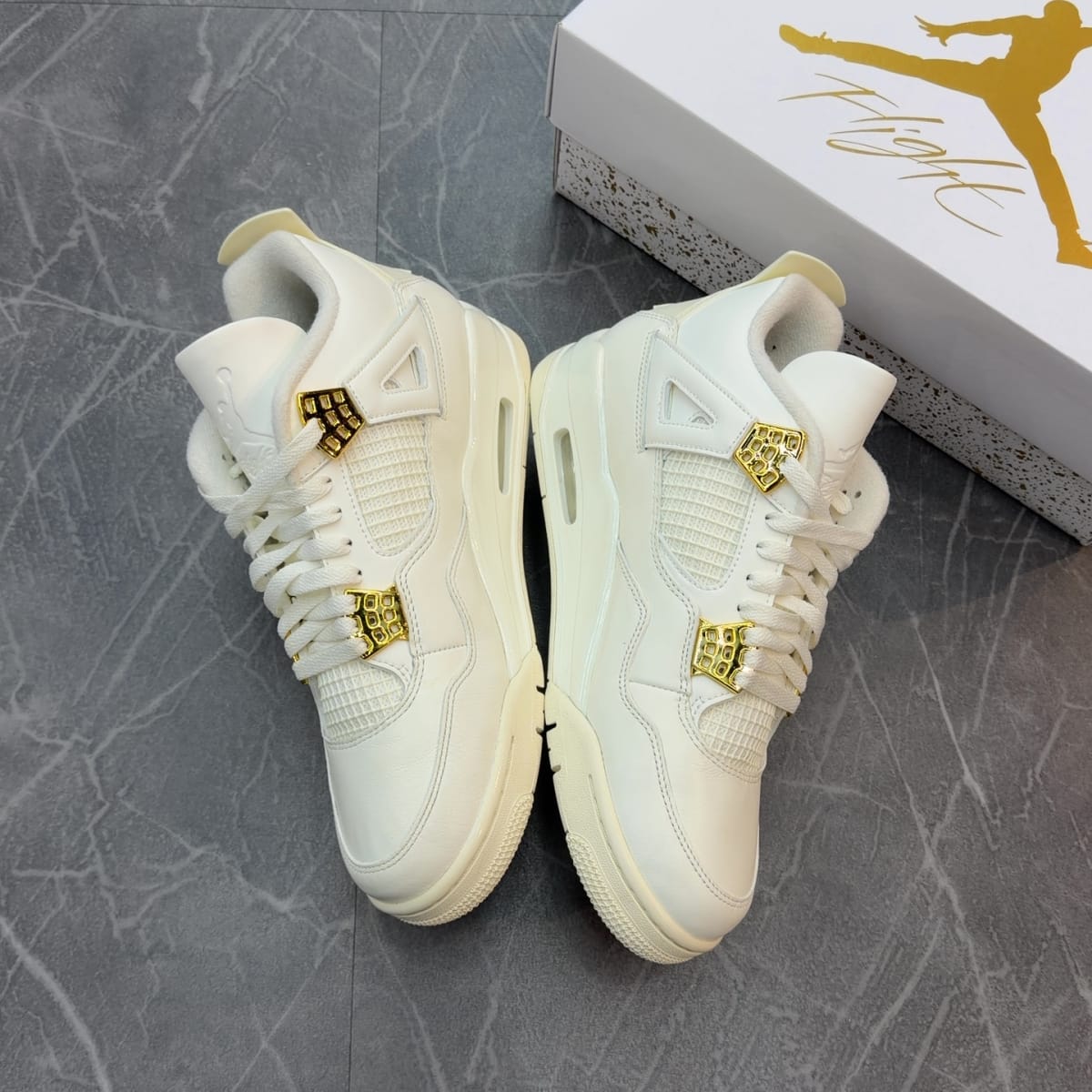 Jordan 4 Retro Metallic Gold (Women's) - Image 2