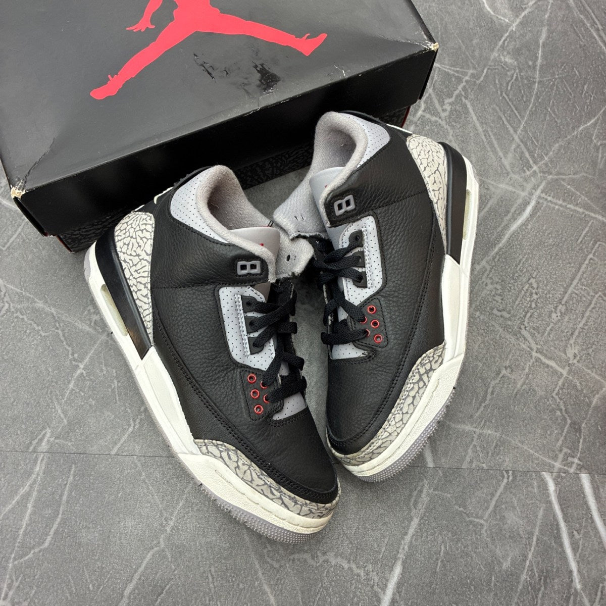 Jordan 3 Retro Black Cement (2024) (GS) - Image 1